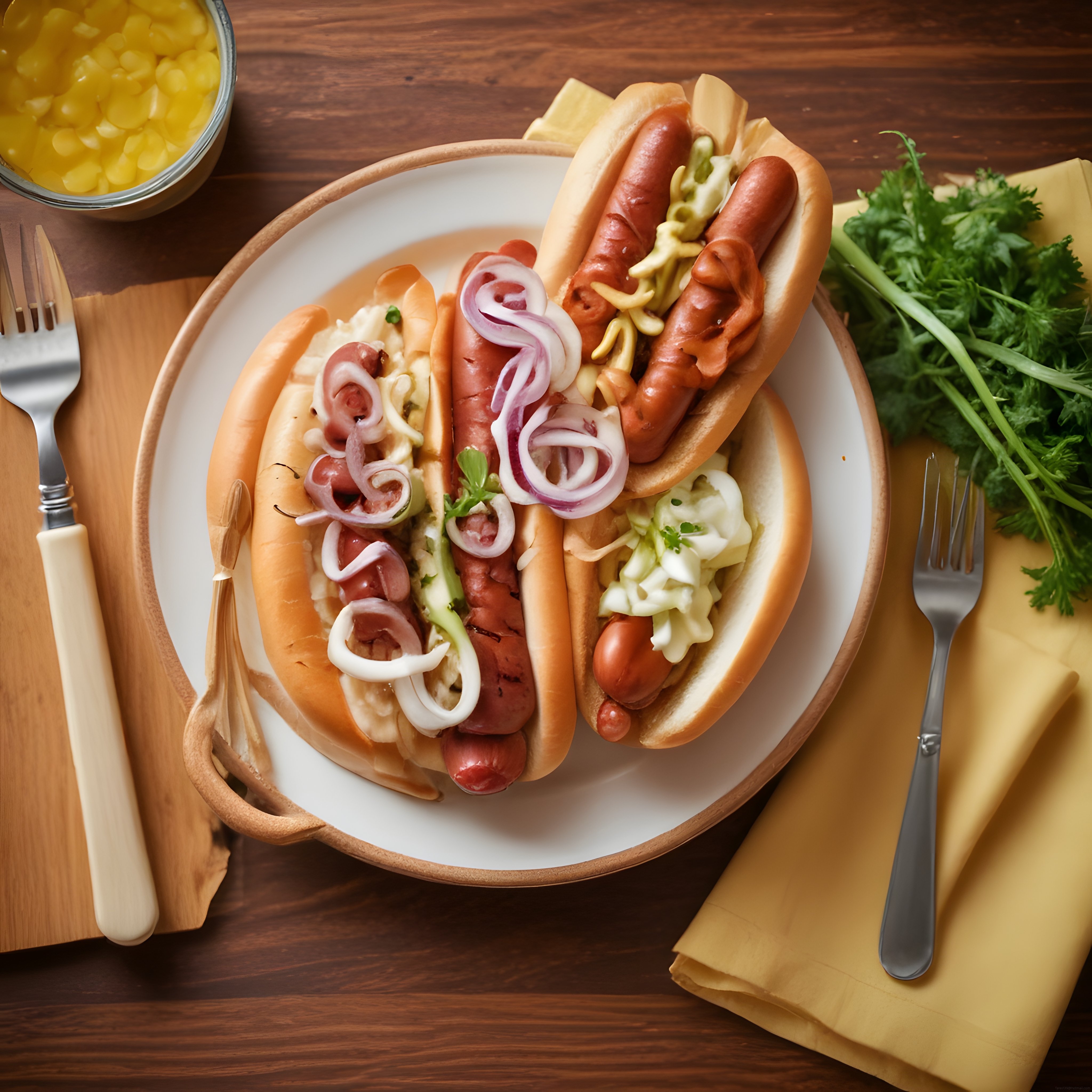 Soslarla Süslenmiş Nefis Hotdoglar: Sokak Lezzetini Evinize Taşıyın