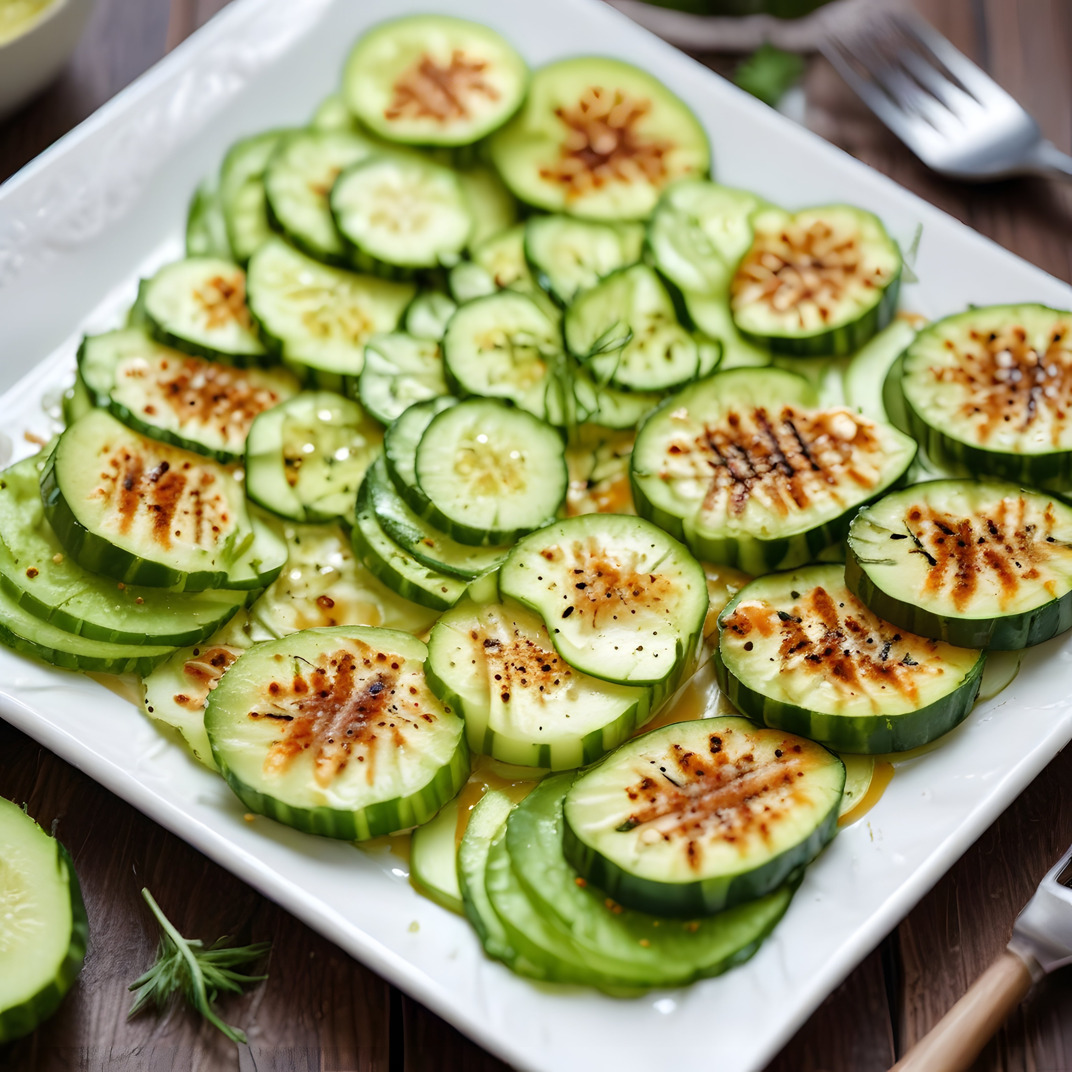 Soslu Baharatlı Izgara Salatalık Dilimleri: Lezzetli ve Pratik Meze Önerisi