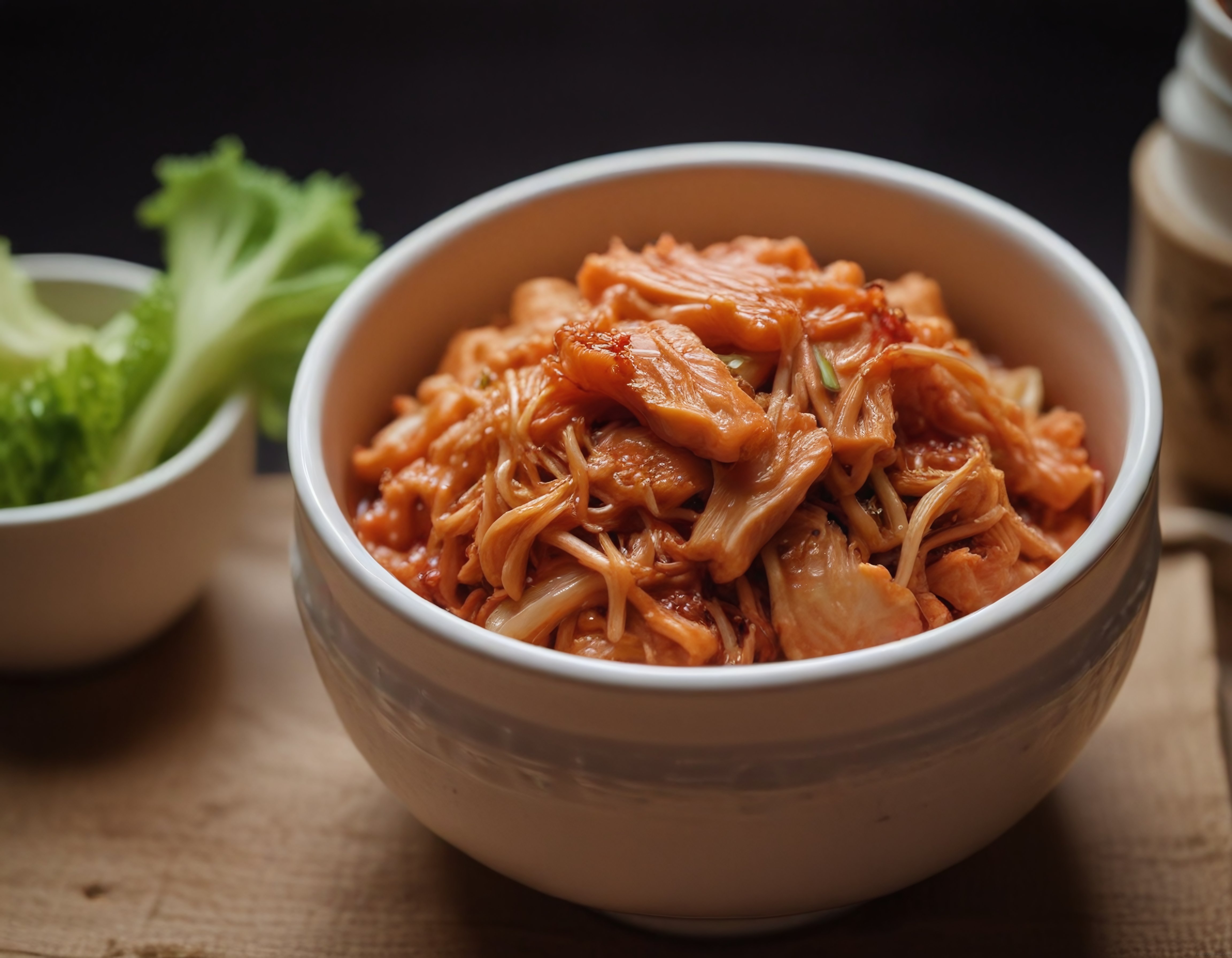 Soslu Lifli Tavuk ve Mantar Yemeği: Sıcak Sunum ve Taze Salata Eşliğinde