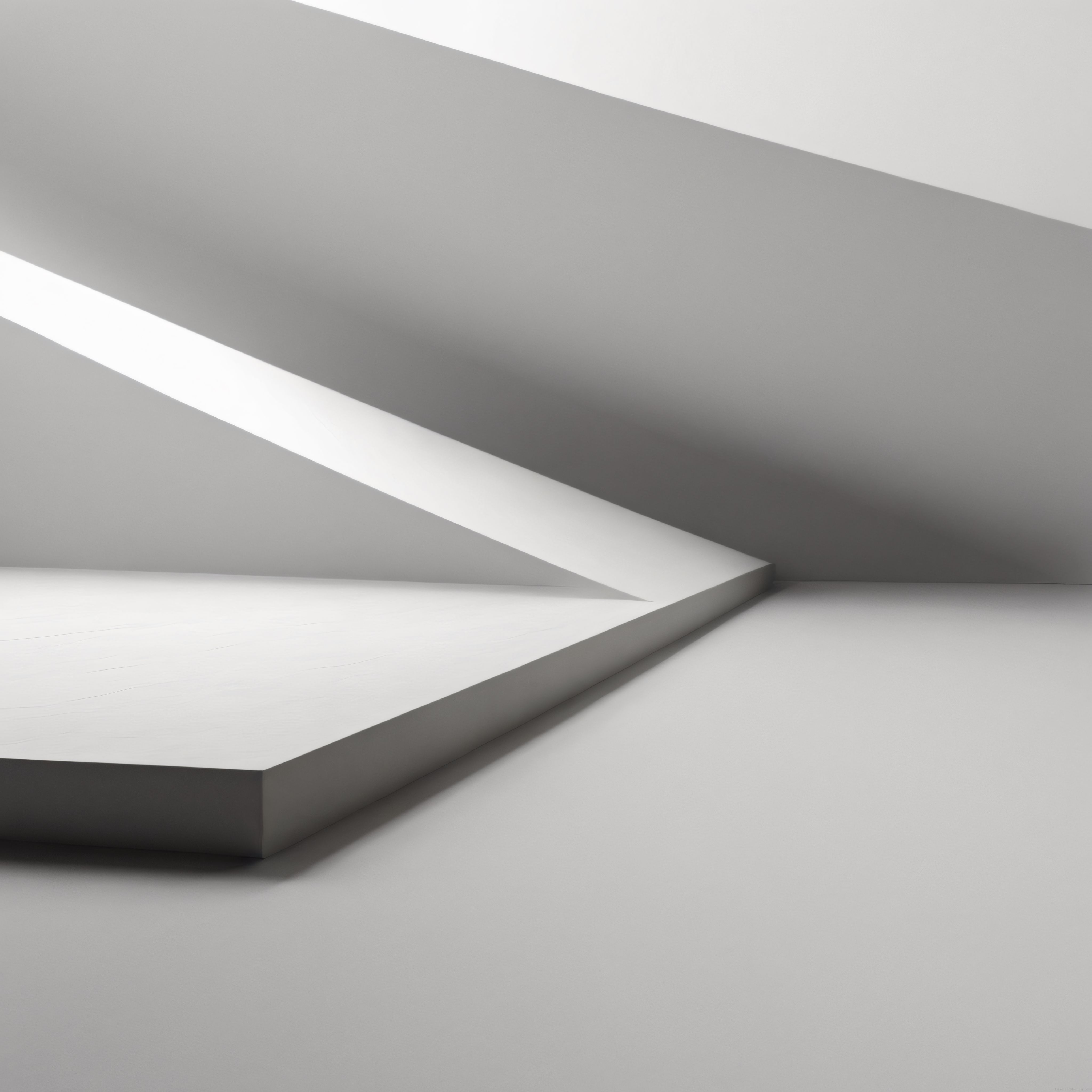 Soyut Beyaz 3D Geometrik Arka Plan ve Modern Minimalist Dijital Tasarım