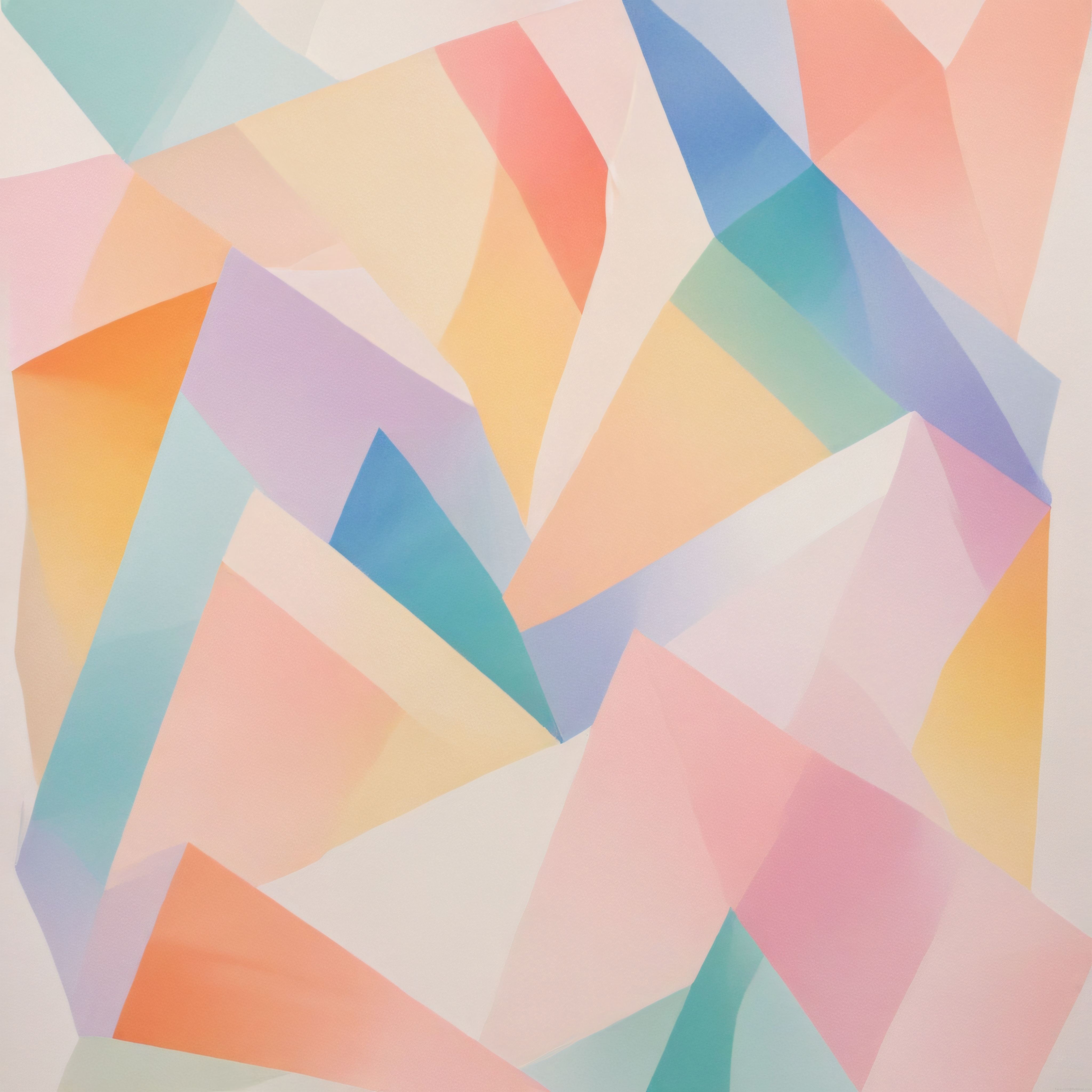 Soyut Dijital Arkaplan Pastel Geometrik Şekiller ve Yumuşak Renk Tonları