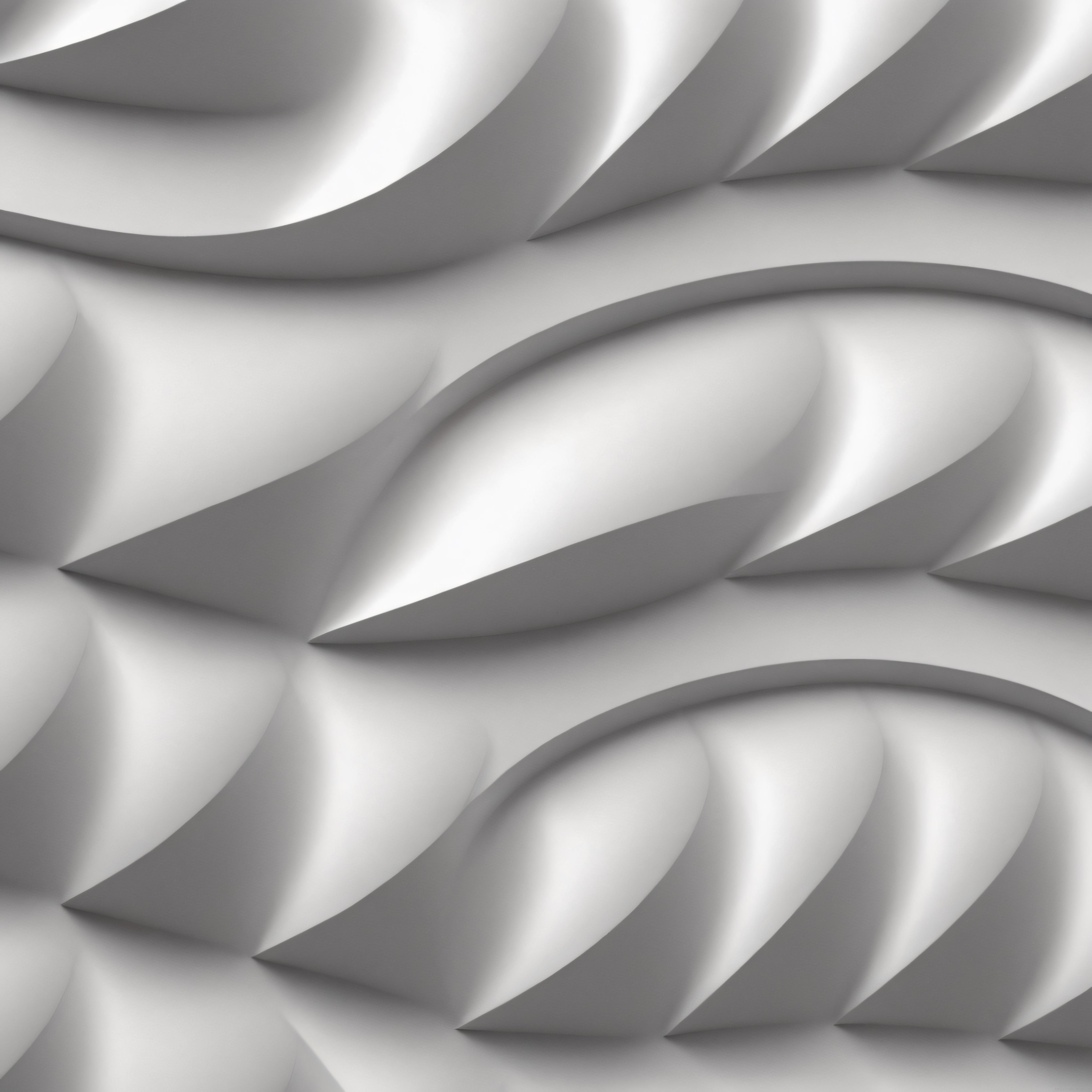 Soyut Gri Tonlamalı Organik Dalgalı 3D Duvar Tekstürü ve Modern Dekoratif Arka Plan