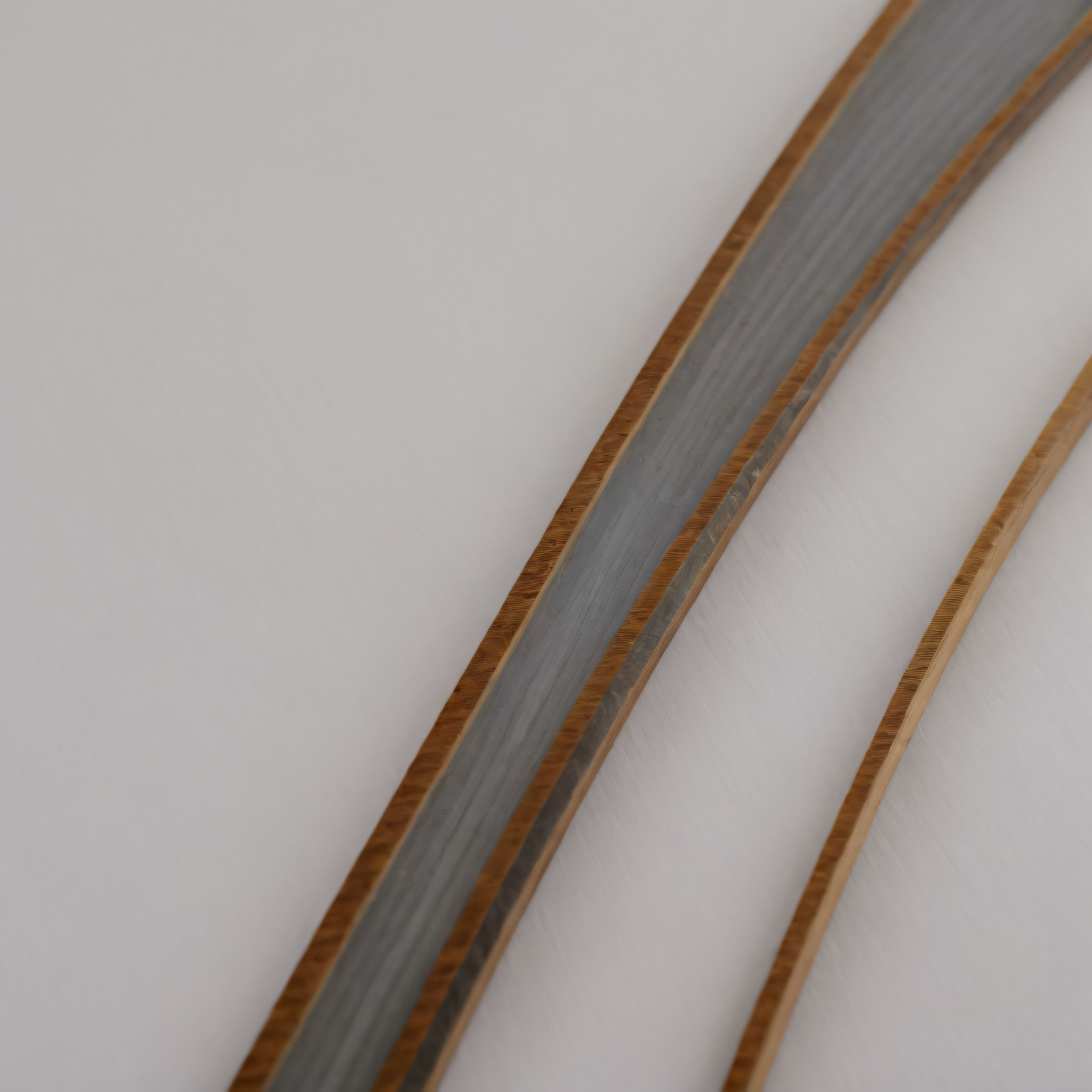 Soyut Minimalist Duvar Sanatı Ahşap ve Gri Yüzeyli Eğrisel Formlar