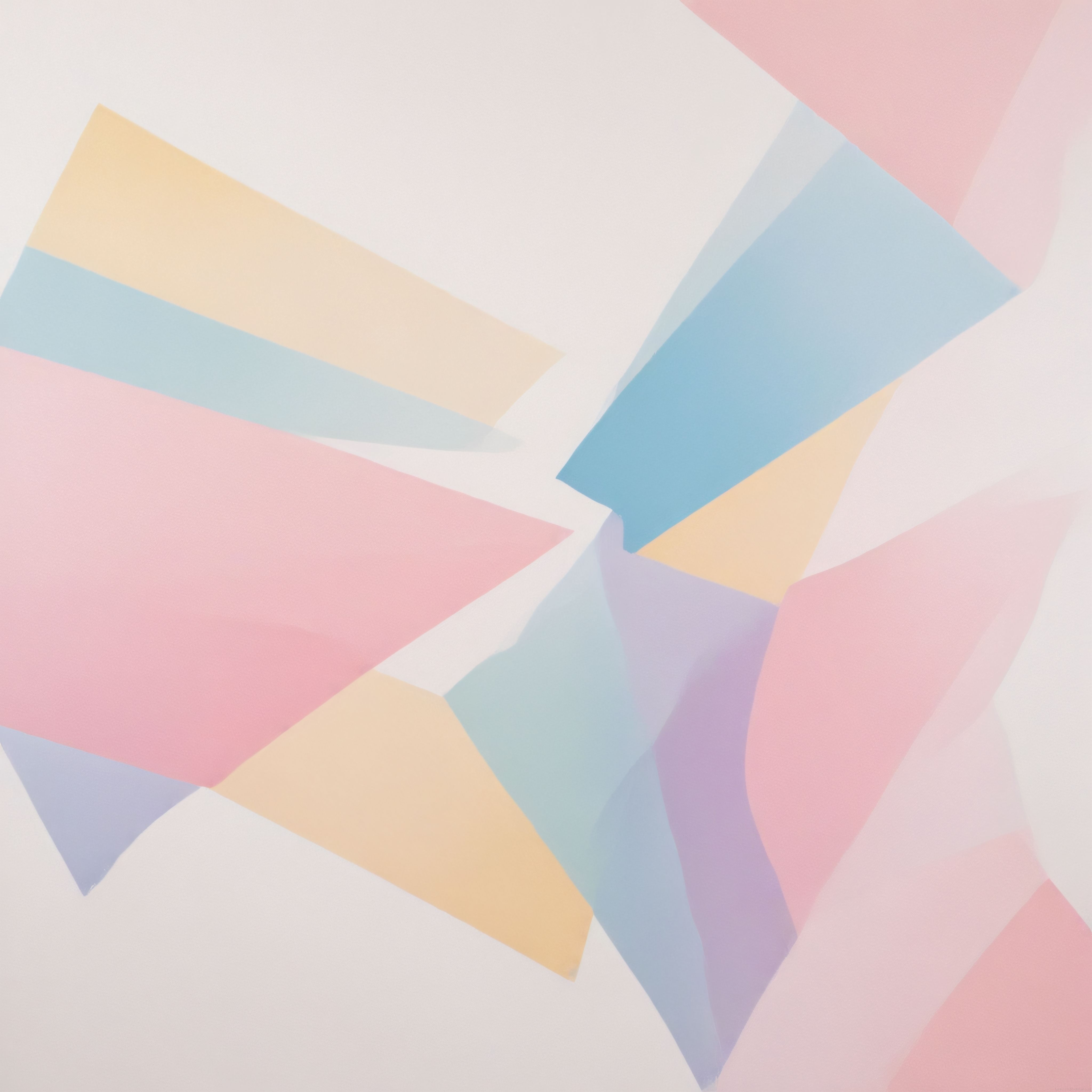 Soyut Pastel Geometrik Dijital Sanat ve Yumuşak Renkli Minimalist Arka Plan