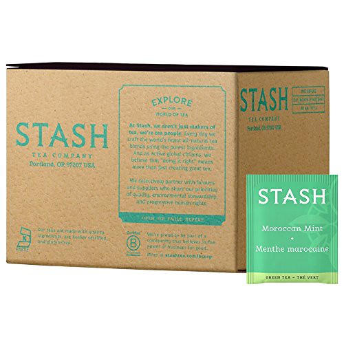 Stash Tea Moroccan Mint Yeşil Çay Kutusu ve Poşet Çay Ambalajı