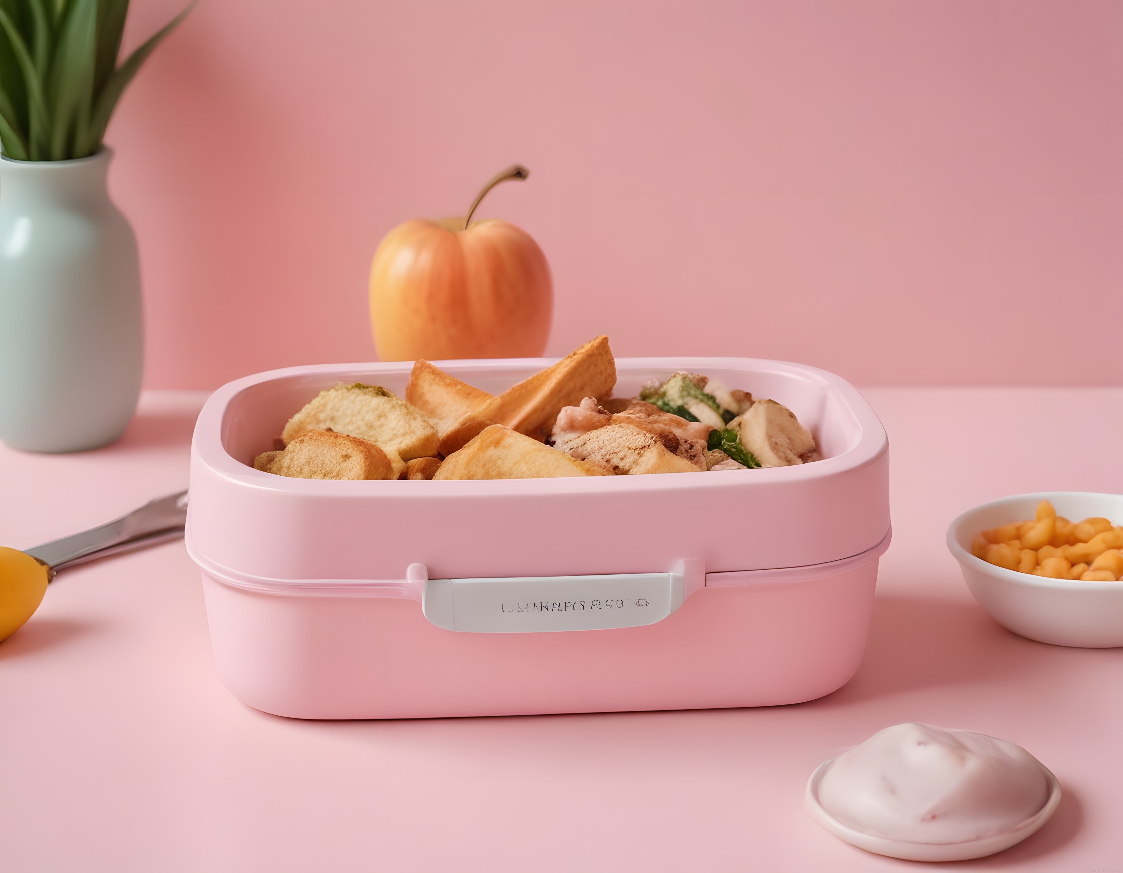Stil Sahibi Pembe Yemek Kutusuyla Pratik ve Sağlıklı Öğle Yemeği Sunumu