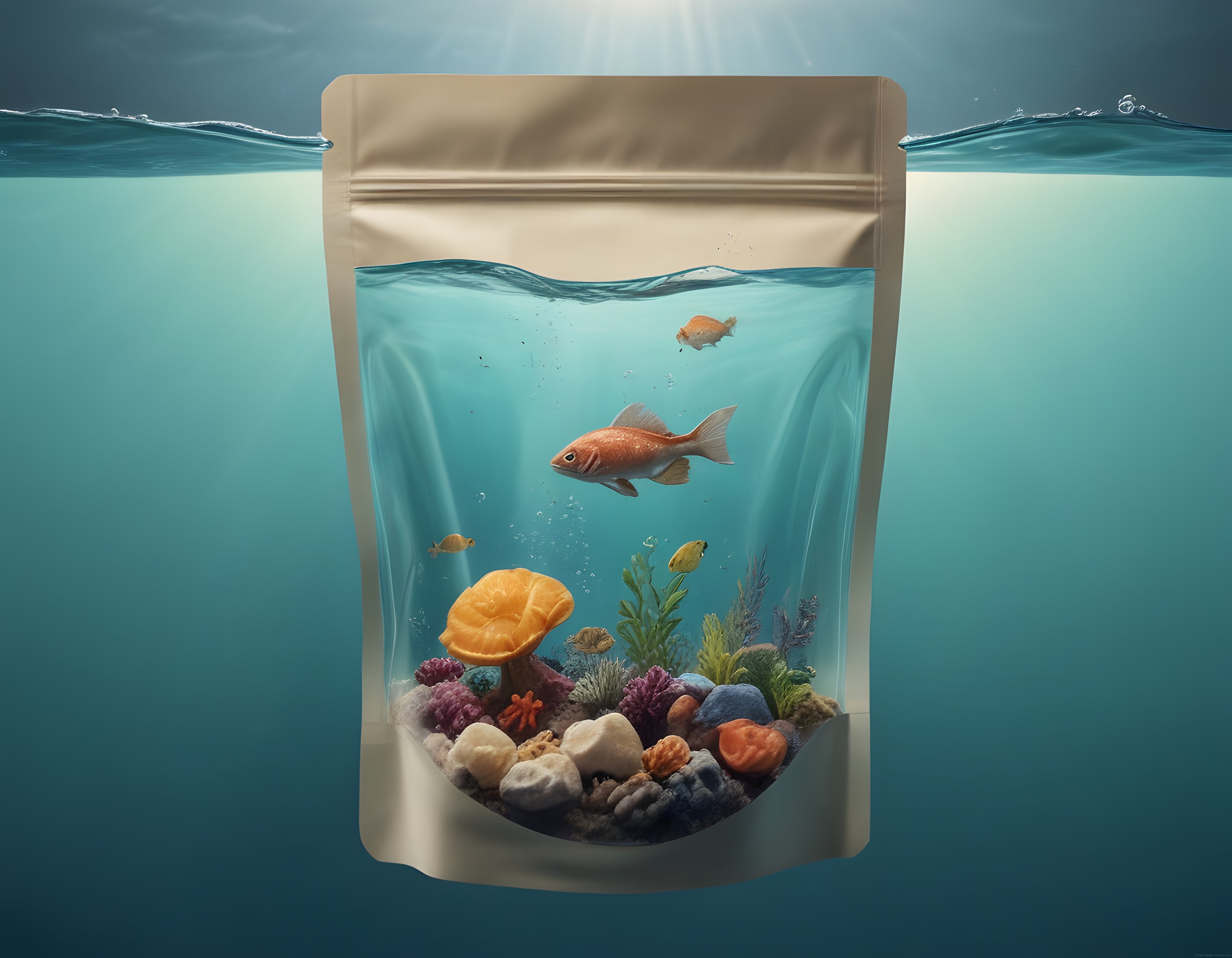 Su Altı Dünyasını İçinde Barındıran Yaratıcı Kraft Paket Tasarımı