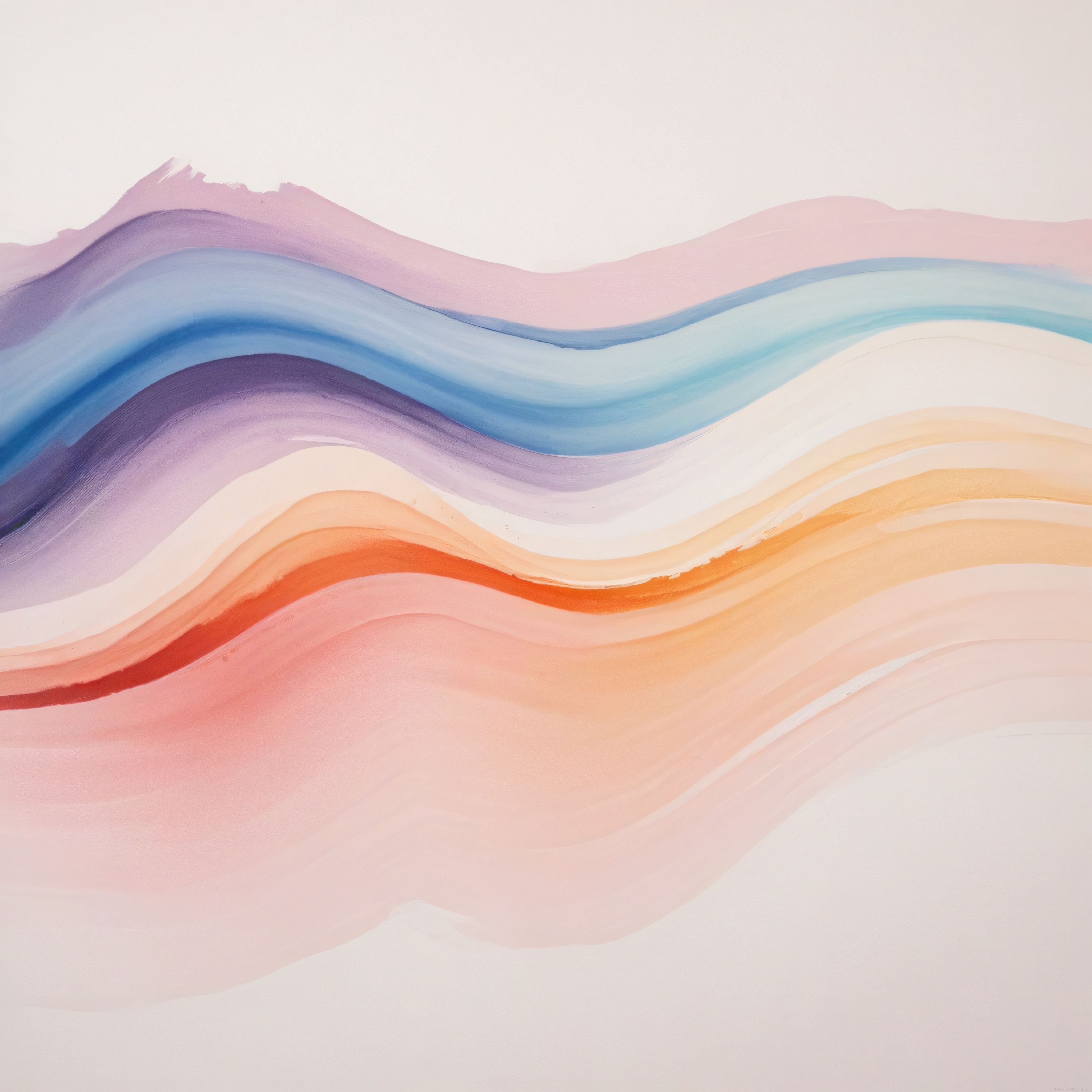 Sulu Boya Dokulu Pastel Soyut Sanat ve Yumuşak Renk Geçişleri