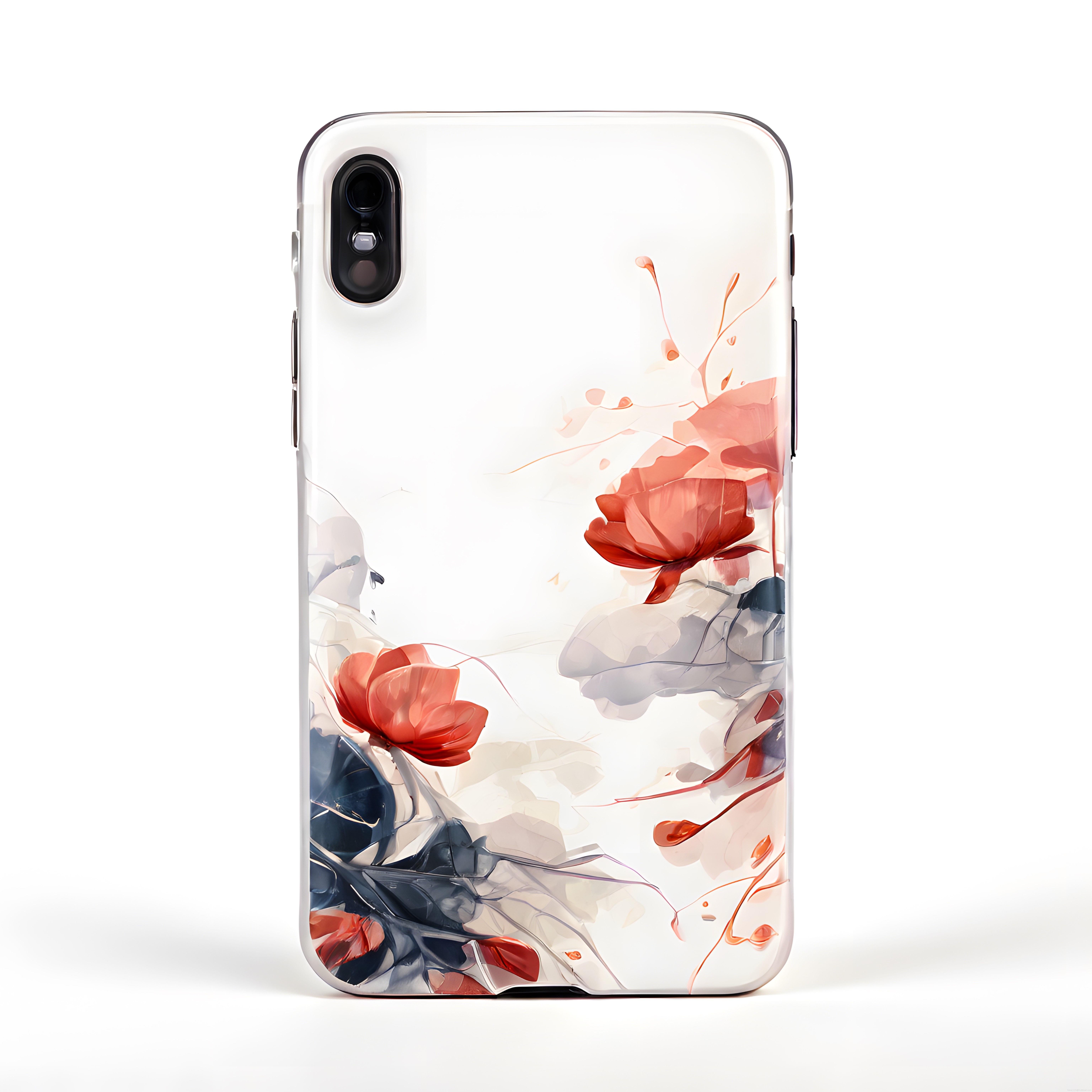 Suluboya Çiçek Desenli Zarif iPhone Kılıfı ve Modern Telefon Aksesuarı