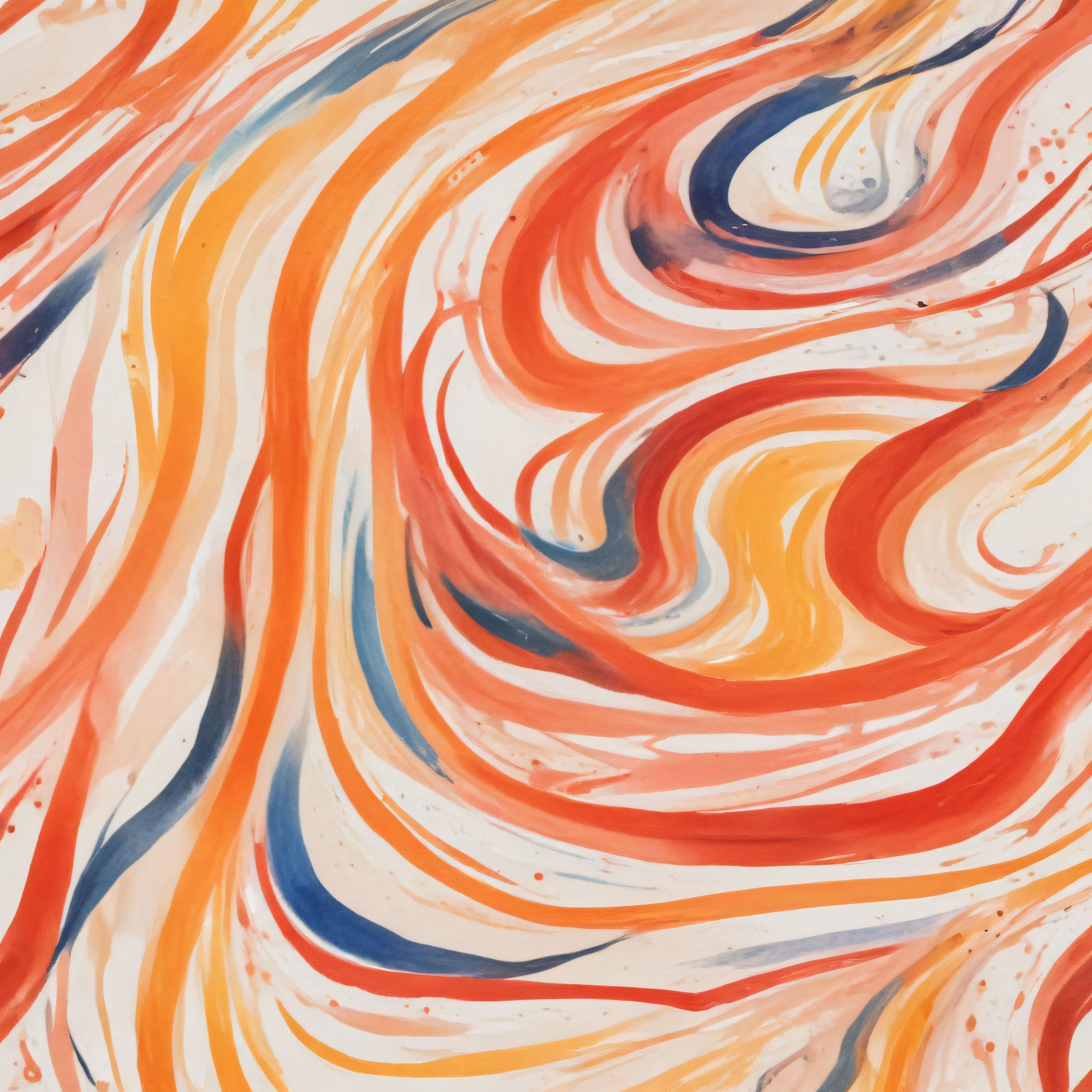 Suluboya ve Akrilik Dokulu Spiral Renklerle Zenginleşen Soyut Sanat Eseri