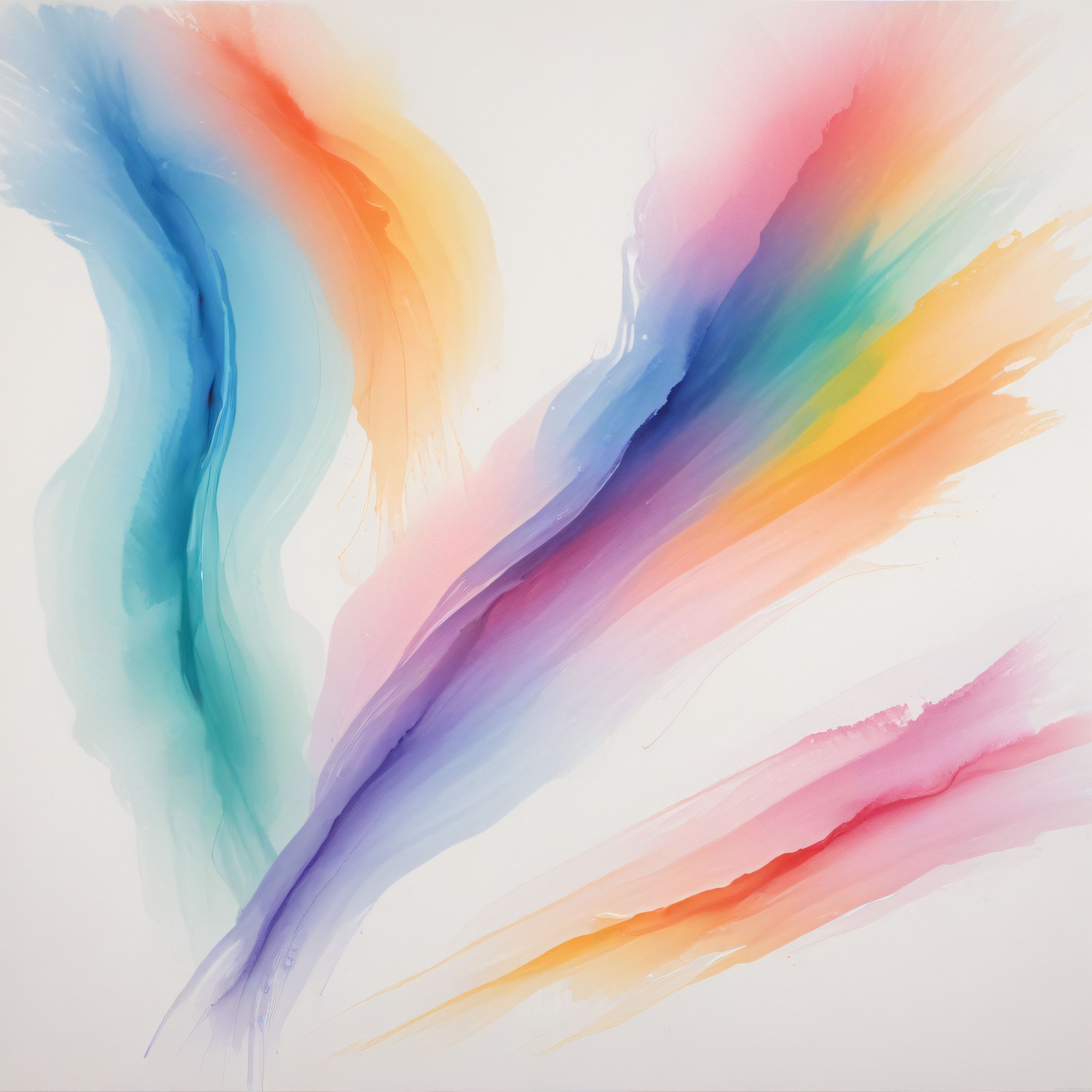 Suluboya ve Akrilik Etkili Pastel Renkli Soyut Sanat Arka Planı