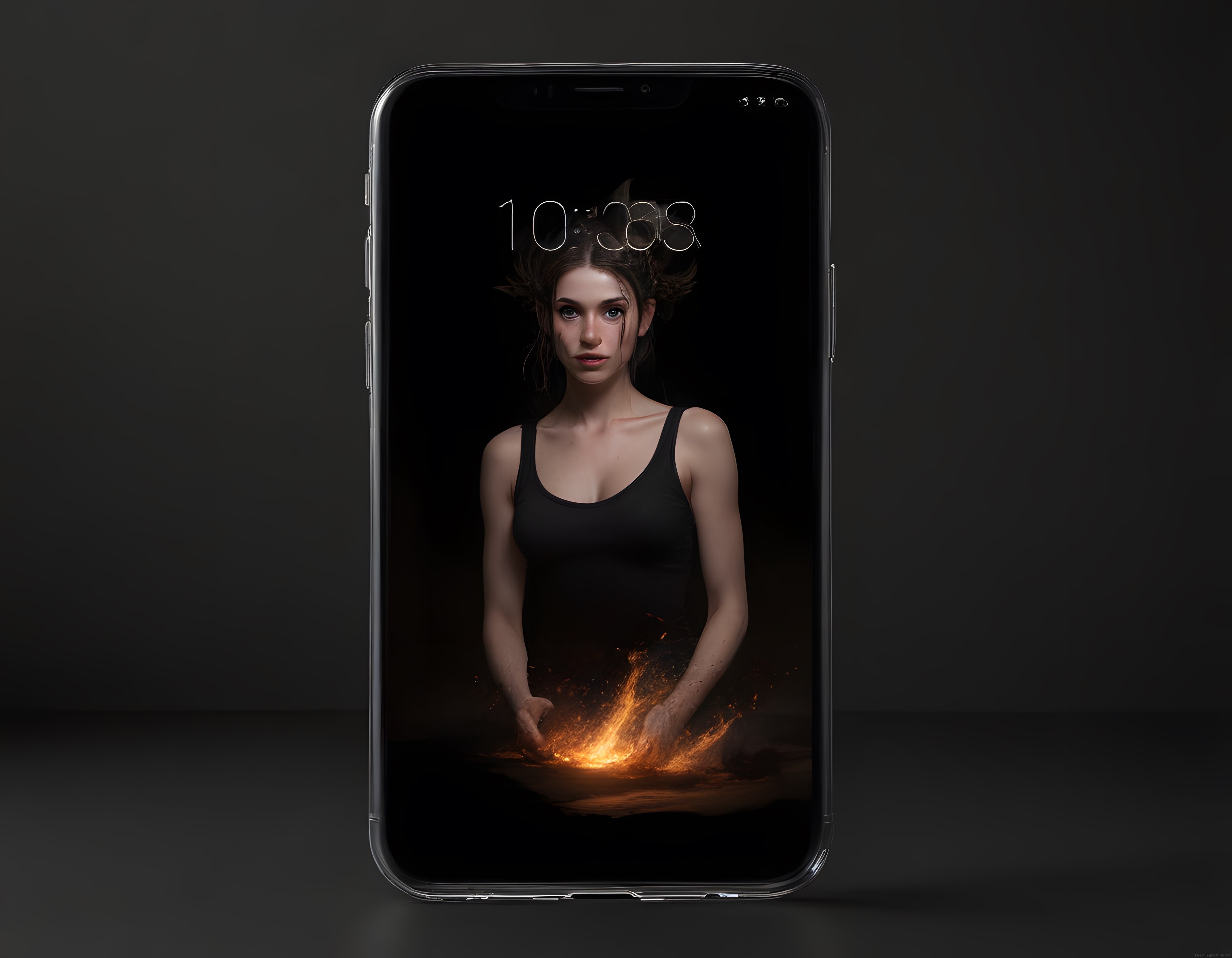 Süreal Dijital Sanat İçeren Modern Akıllı Telefon Ekran Duvar Kağıdı