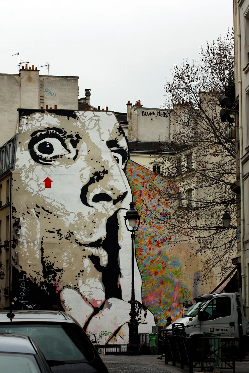 Surrealist duvar resmi modern sanat eseri