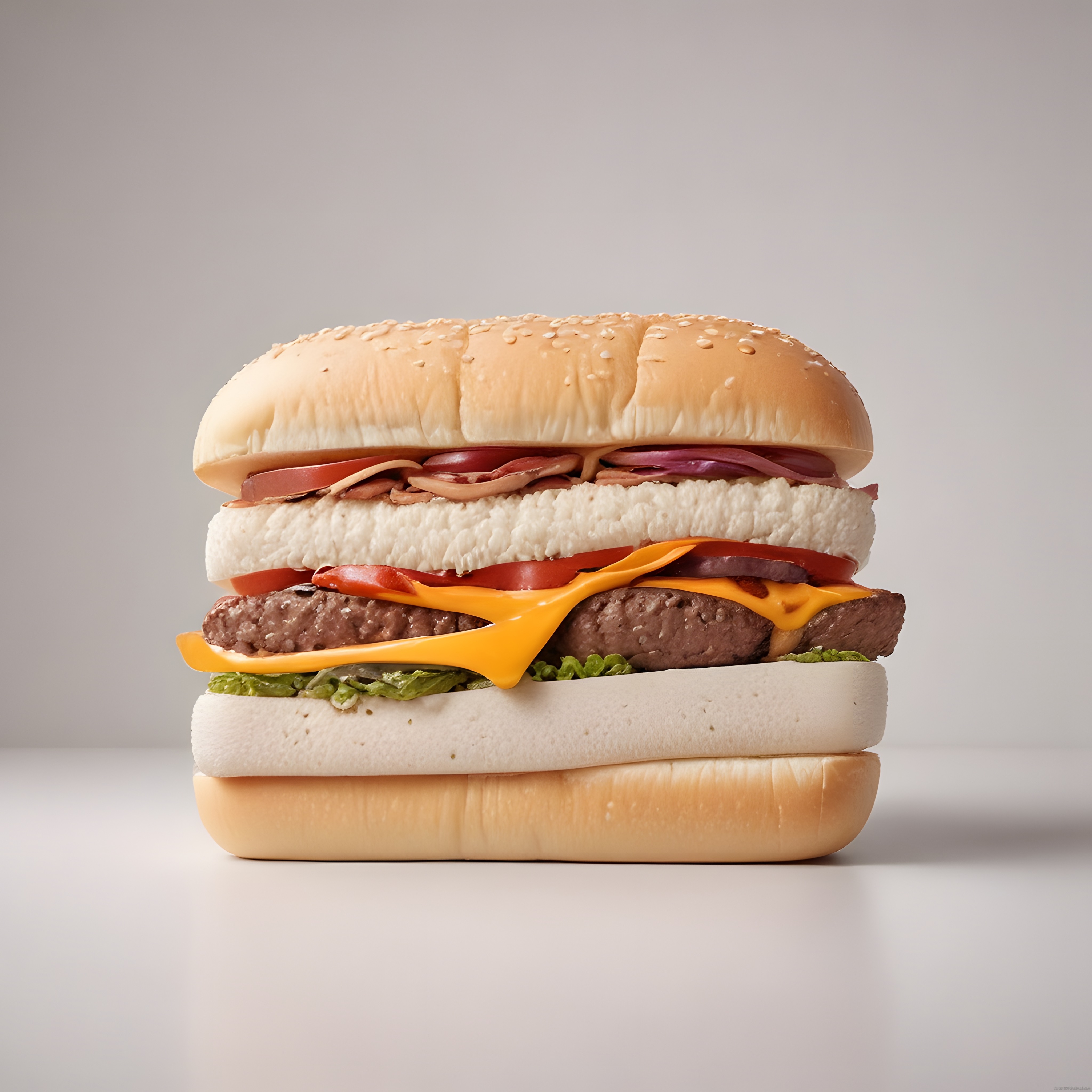Susamlı Ekmeğiyle Dikkat Çeken Kat Kat Özel Gurme Hamburger