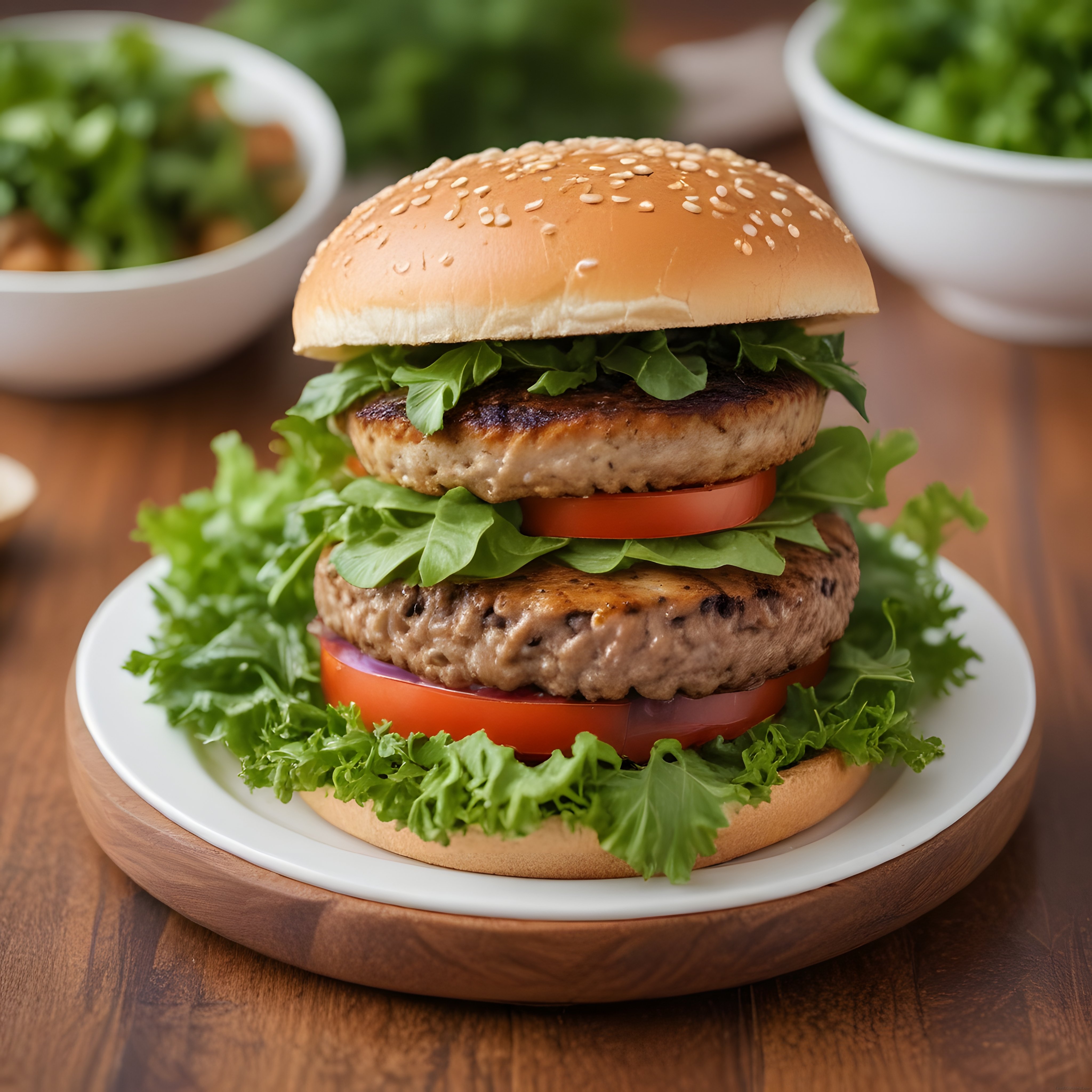 Susamlı Ekmek Arası Çift Katlı Nefis Hamburger Tarifi ve Sunumu