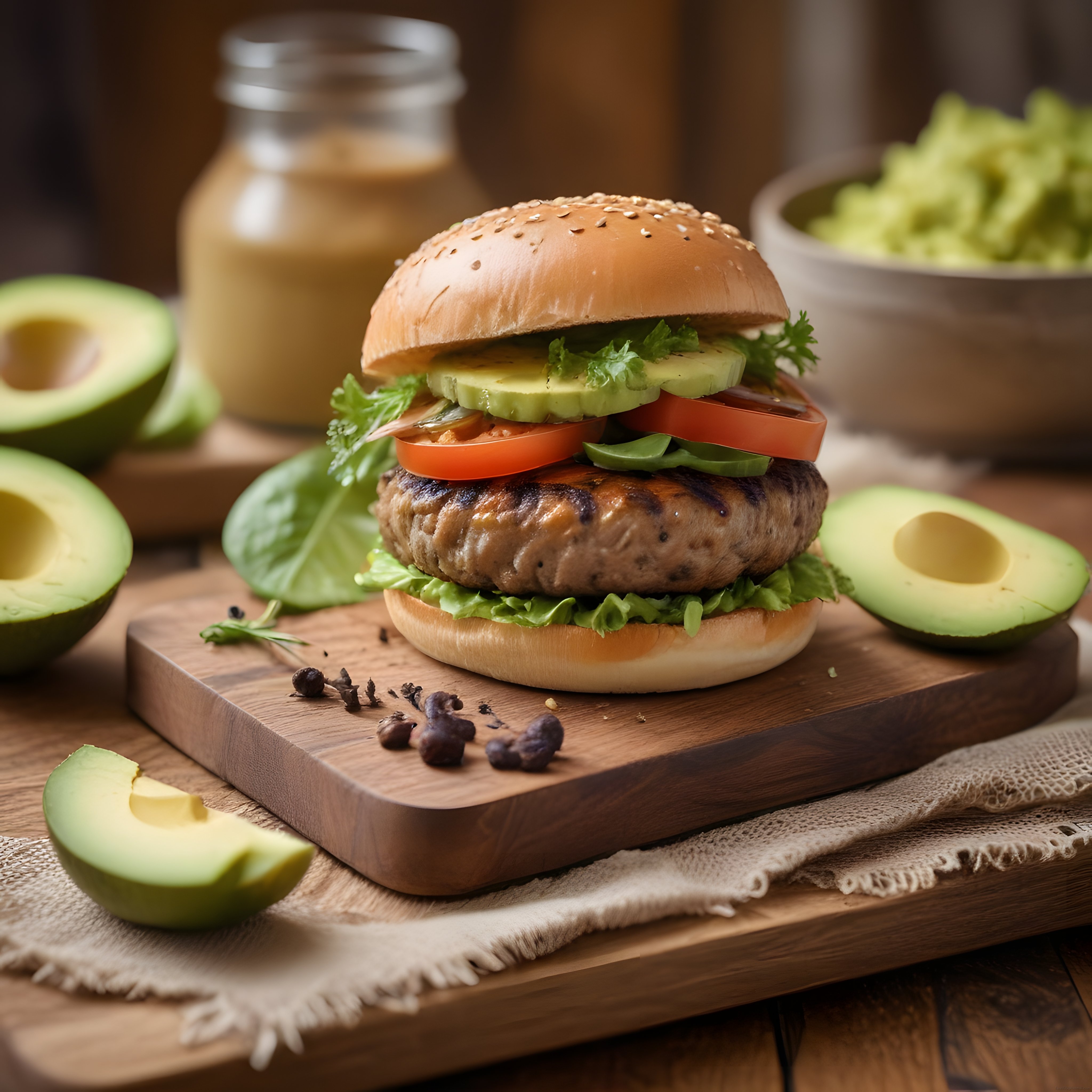 Susamlı Ekmek Arası Taze Avokadolu ve Izgara Köfteli Nefis Burger Tarifi