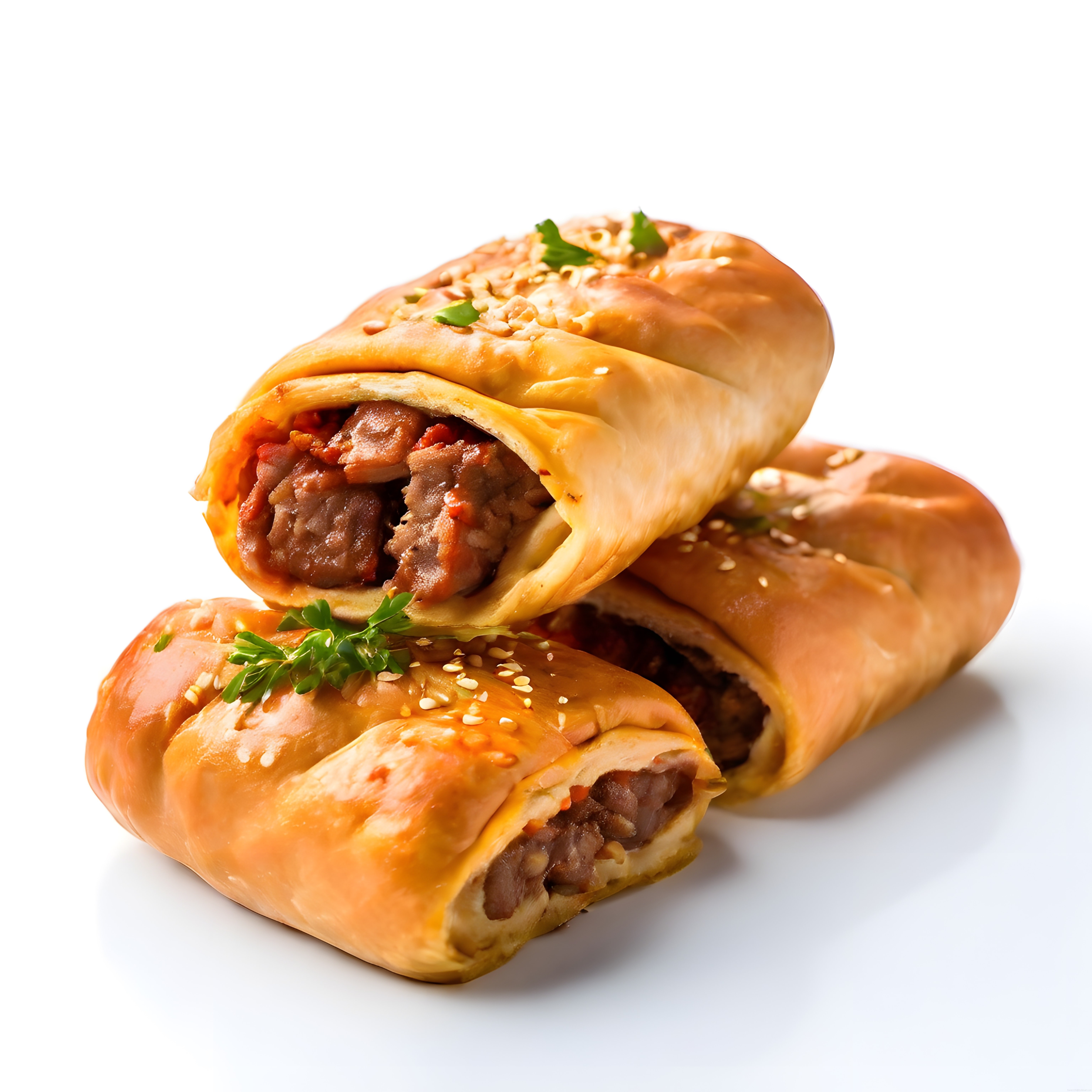 Susamlı Maydanozlu Fırında Etli Samsa ve Kıymalı Börek Çeşitleri