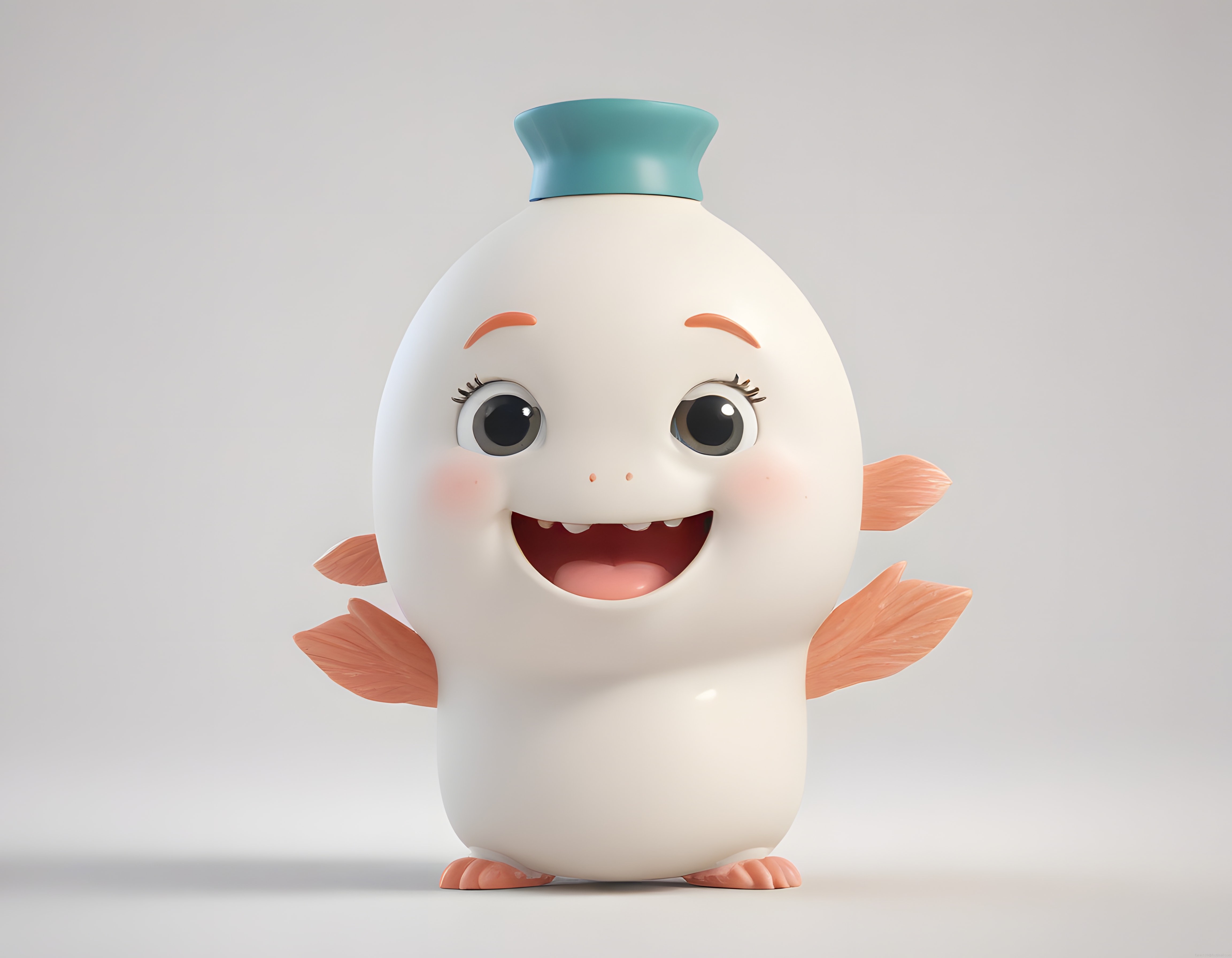 Süt Şişesi Şeklinde Sevimli 3D Maskot Karakteri ve Oyuncak Tasarım Konsepti