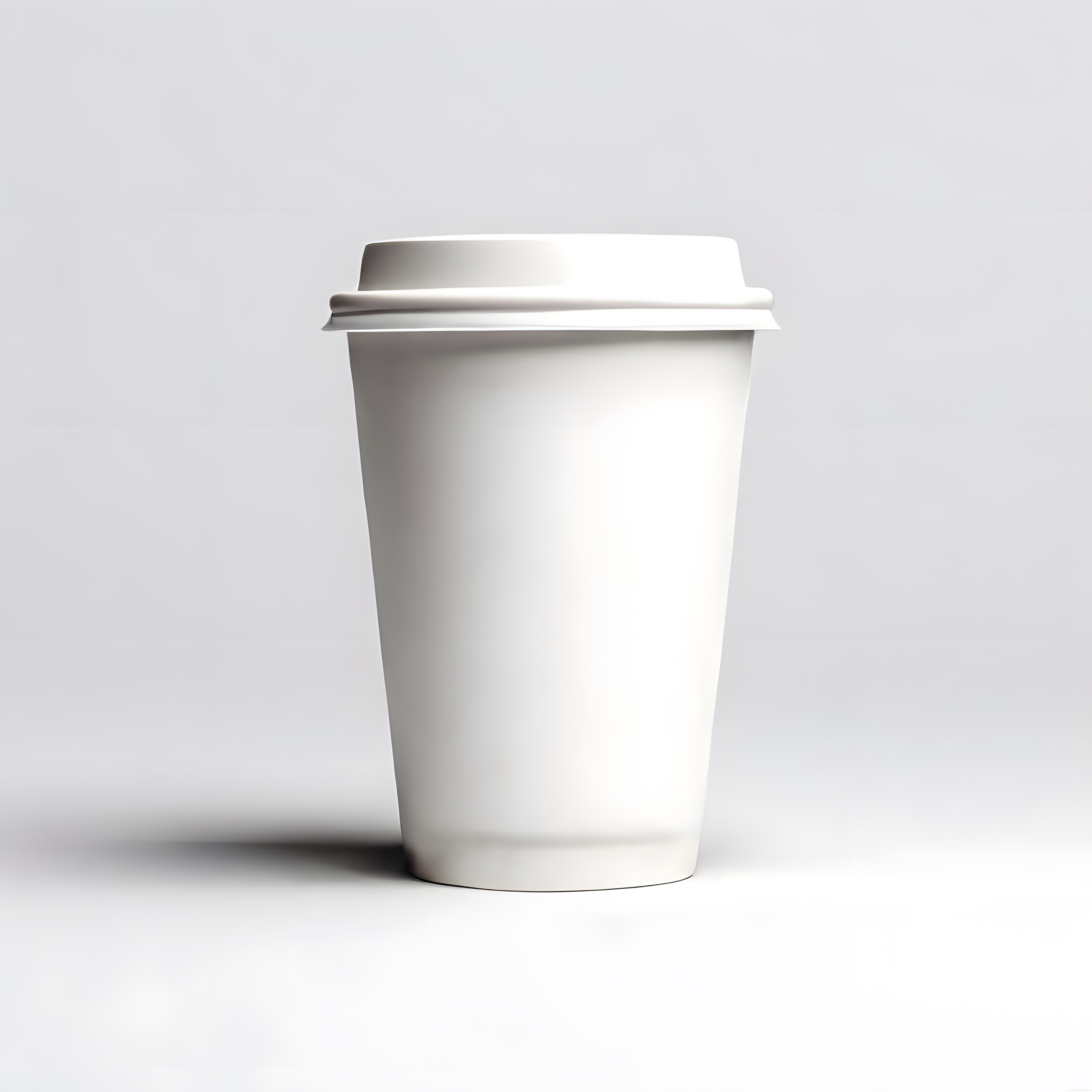 Tasarımcılar için beyaz kapaklı kağıt kahve bardağı boş mockup şablonu