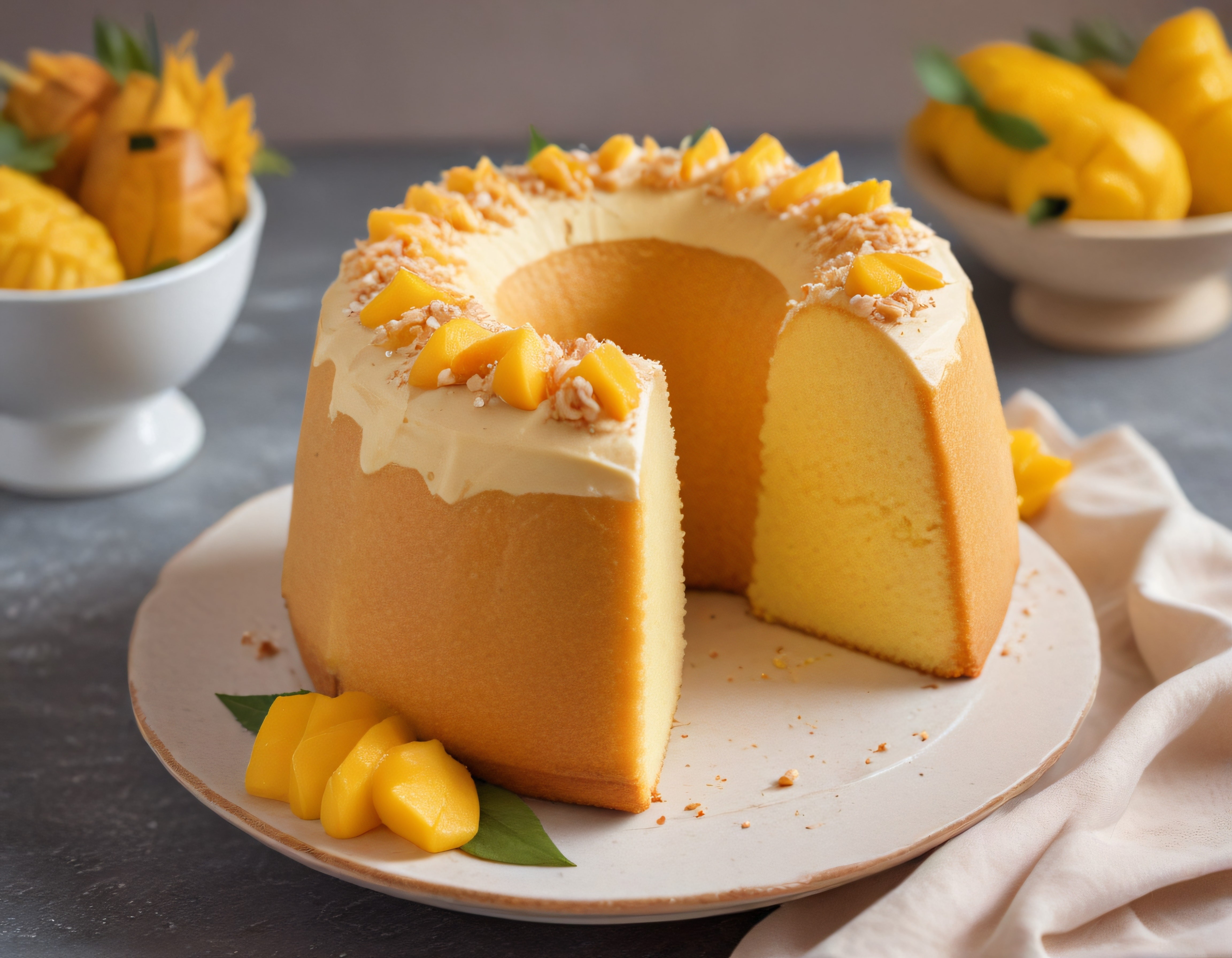 Tatlı Krizlerine Birebir: Kremalı Mango Pandispanya ve Taze Meyve Sunumu