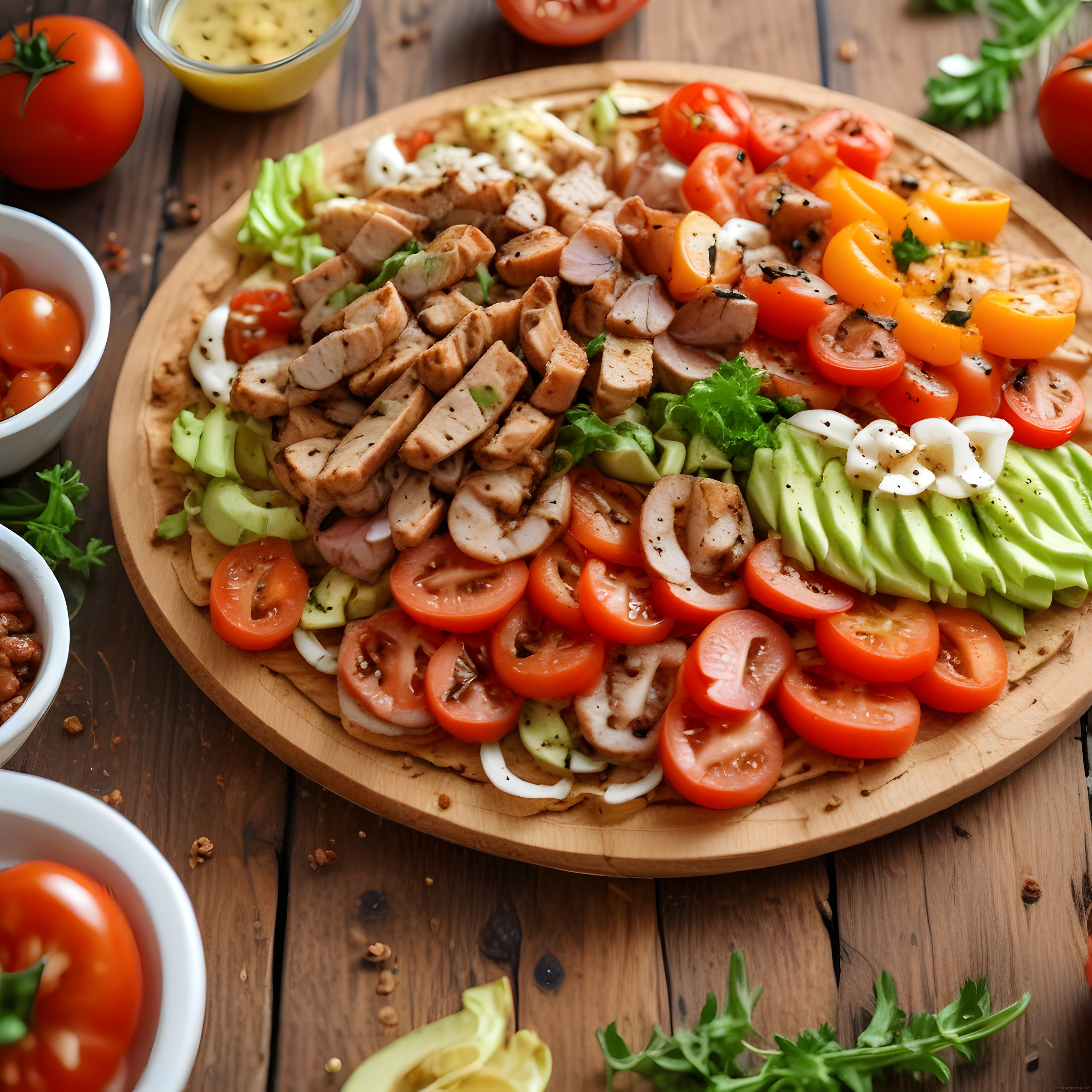 Tavuklu Avokadolu Salata Tarifi: Sağlıklı ve Besleyici Ahşap Sunum