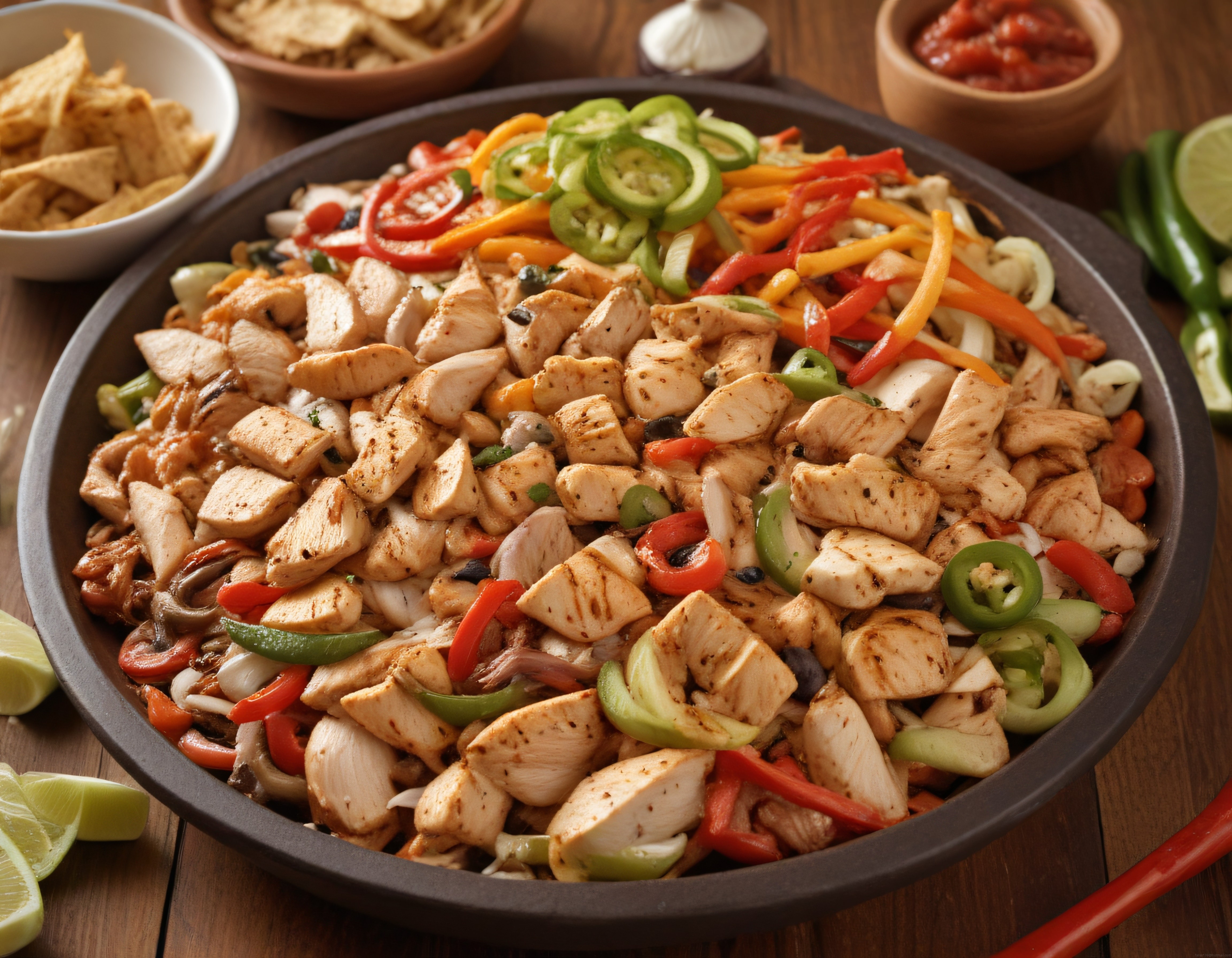 Tavuklu Fajitas: Renkli Biberlerle Meksika Usulü Lezzetli Ana Yemek