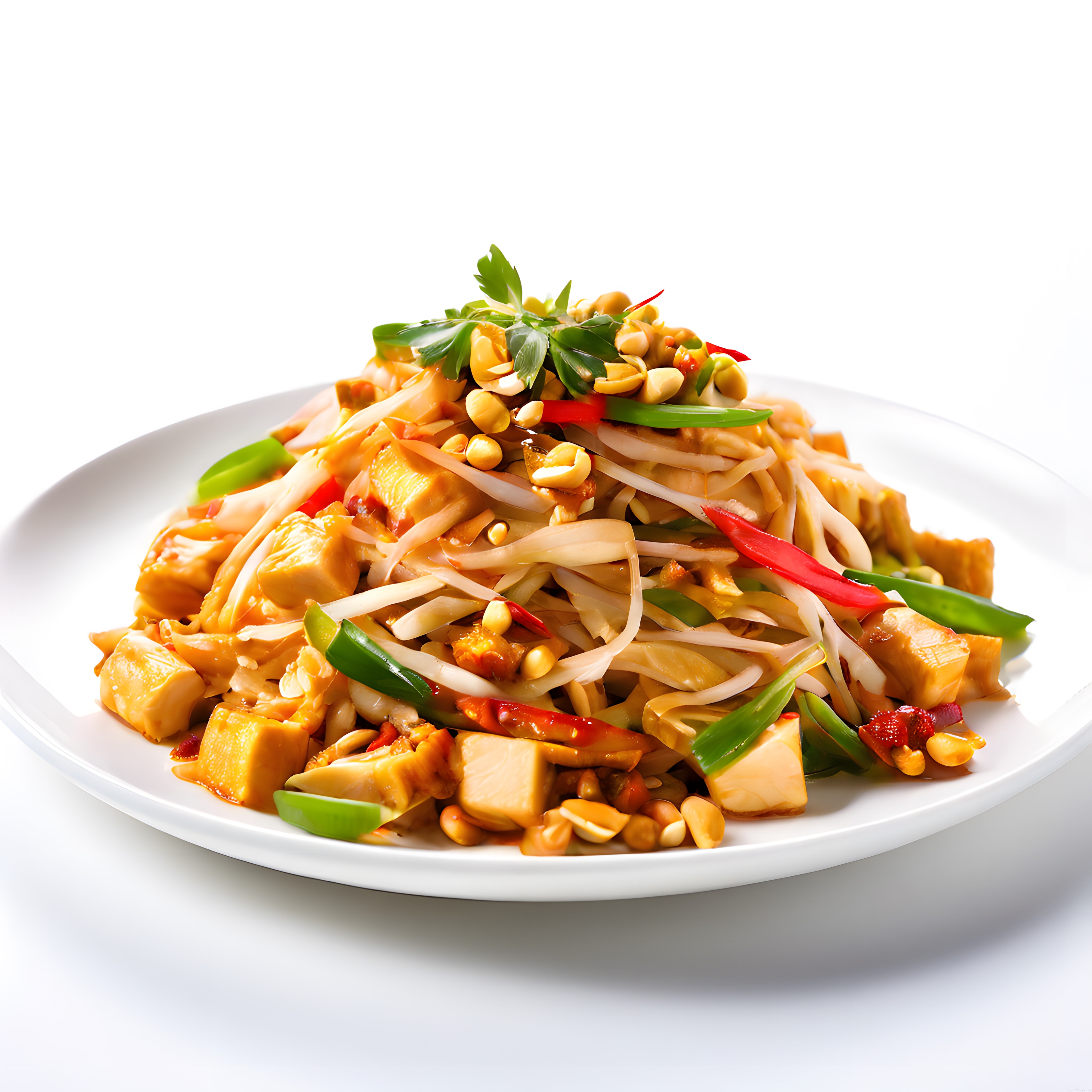 Tavuklu Fıstıklı Asya Noodle Tabağı: Renkli ve Lezzetli Dünya Mutfağı