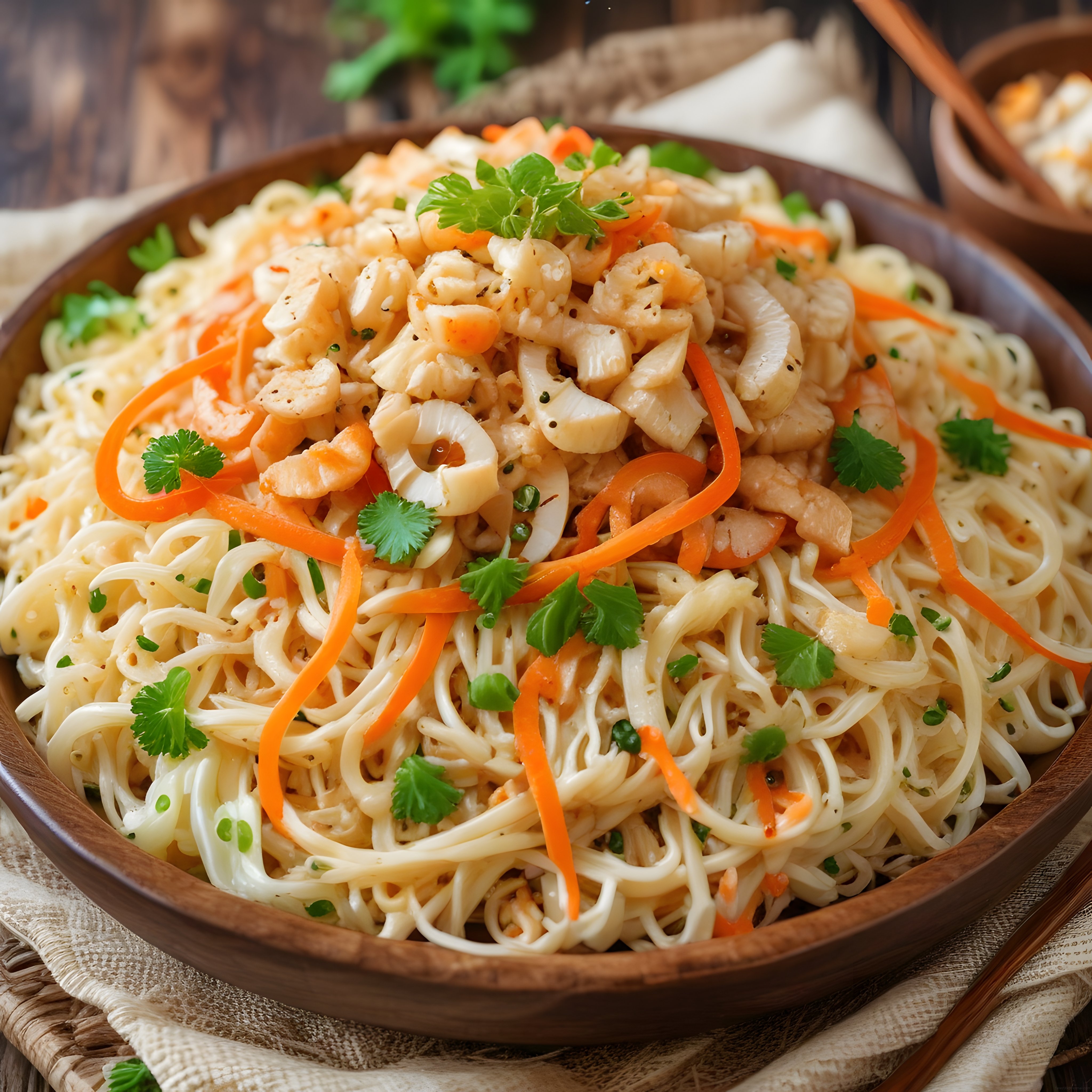Tavuklu Karidesli Noodle Kasesi: Ev Yapımı Uzakdoğu Mutfağından Lezzet
