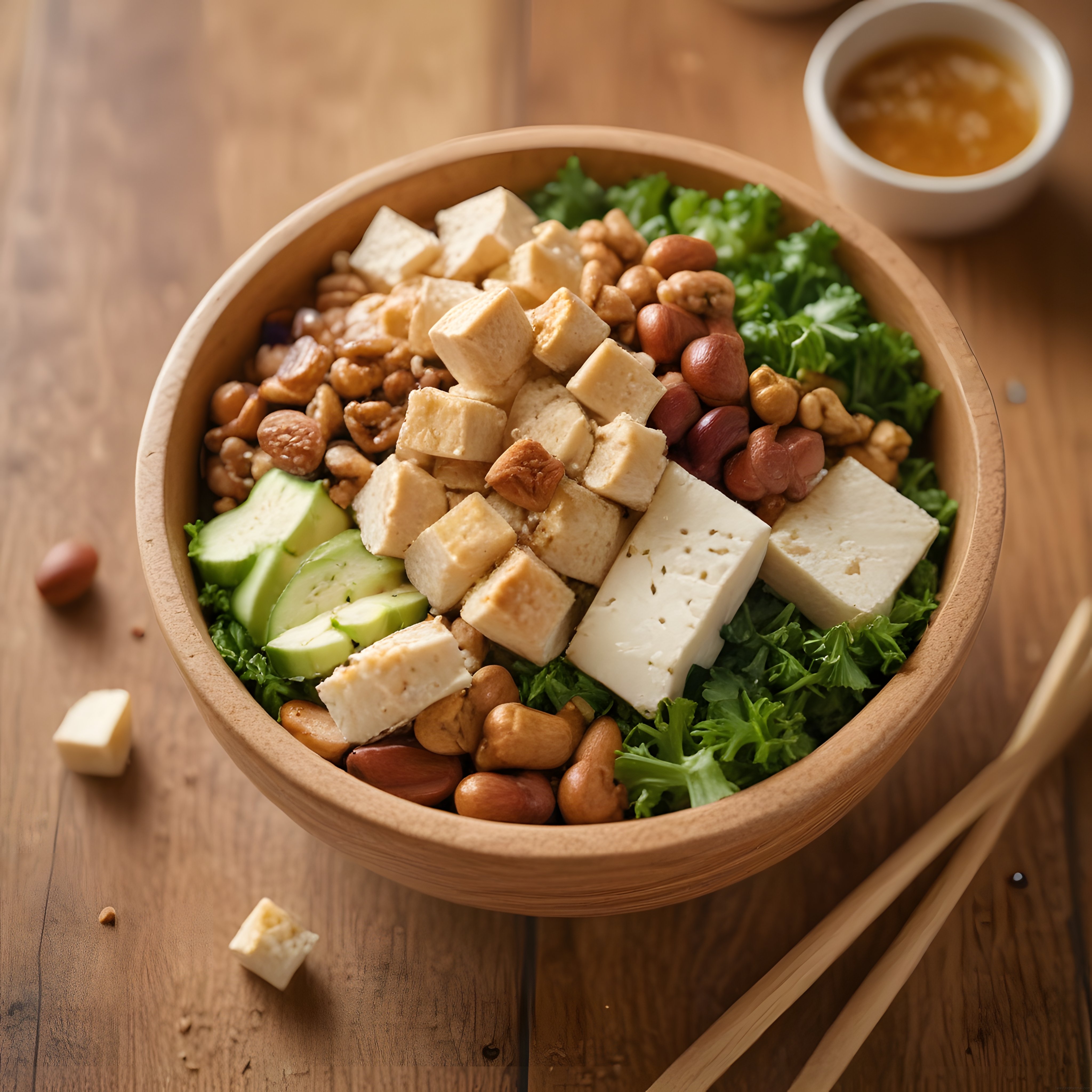 Tavuklu Peynirli Kuruyemişli Sağlıklı Protein Salatası Kase Tarifi