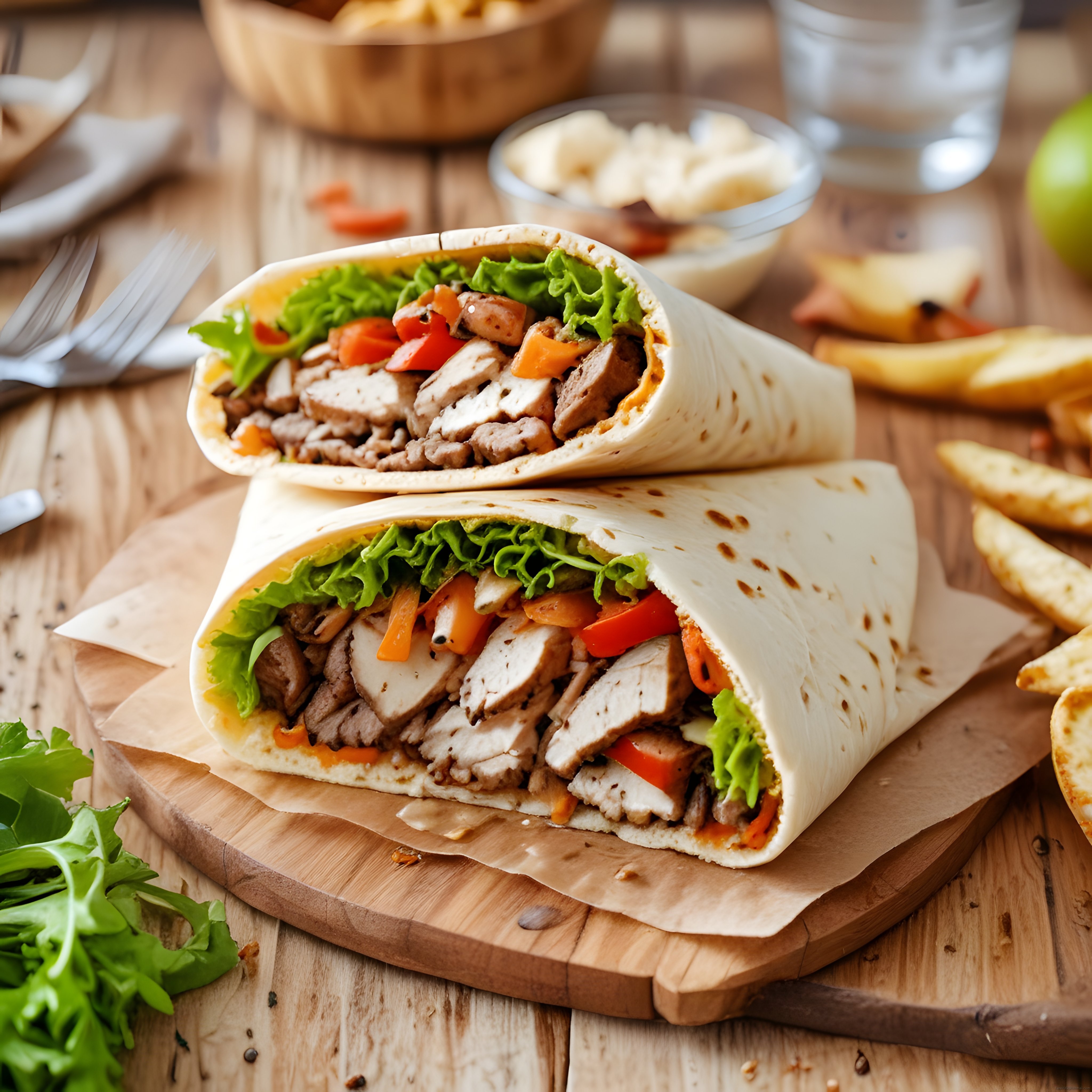 Tavuklu Sebzeli Wrap Tarifi: Ev Yapımı ve Patates Kızartmalı Menü