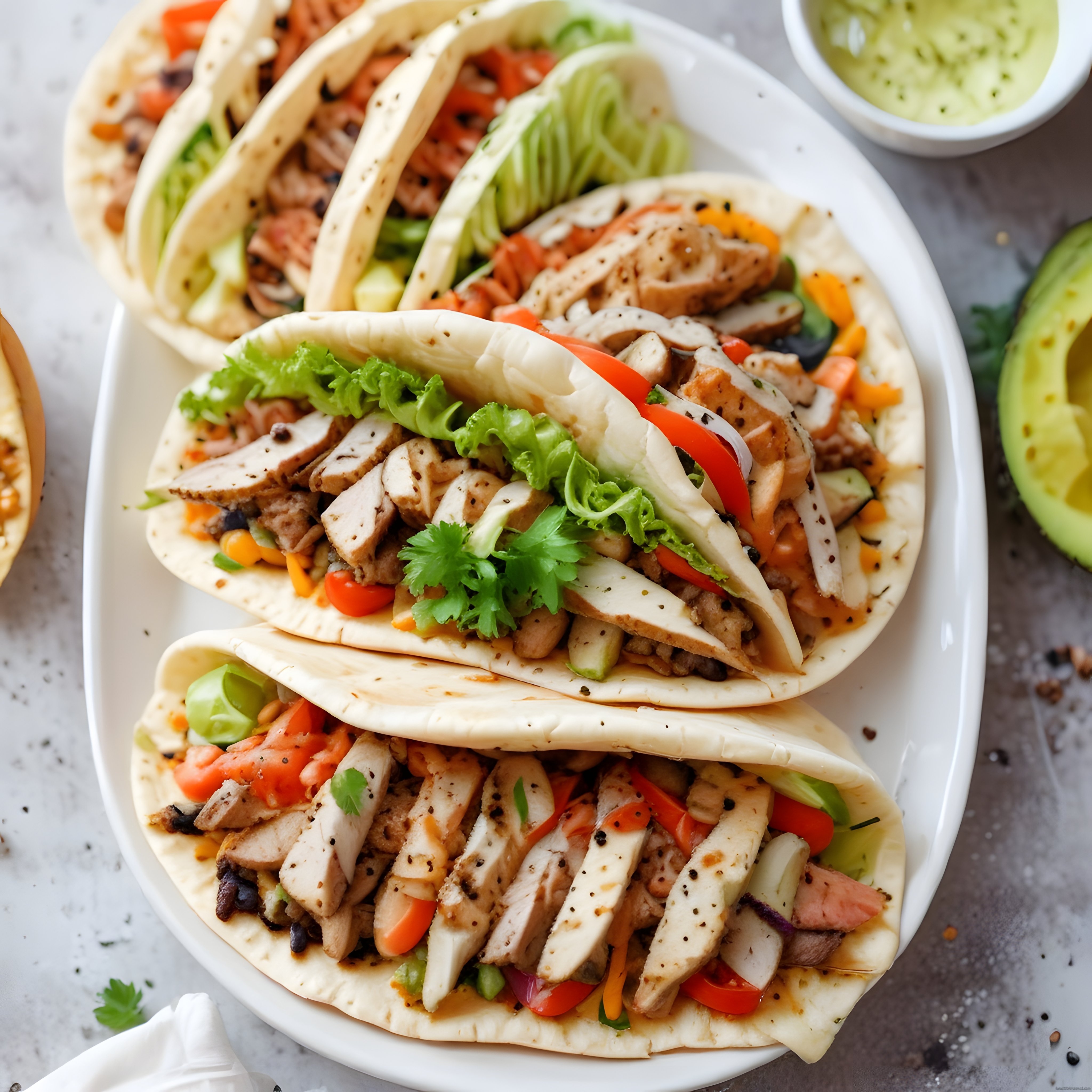 Tavuklu Taco: Baharatlı Hindi ve Avokadolu Meksika Usulü Ev Yapımı Lezzet