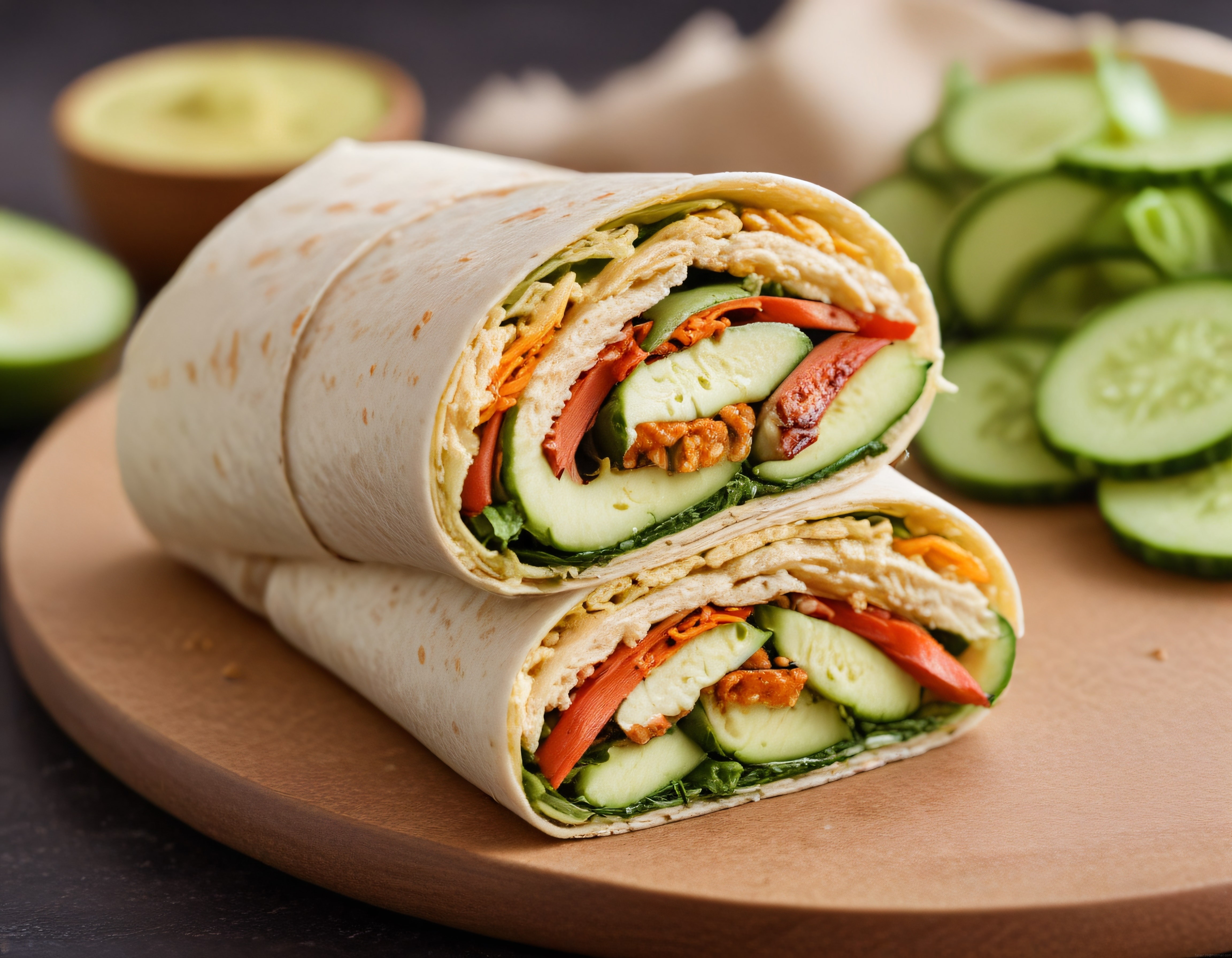 tavuklu ve taze sebzeli ev yapımı sağlıklı wrap dürüm tarifi