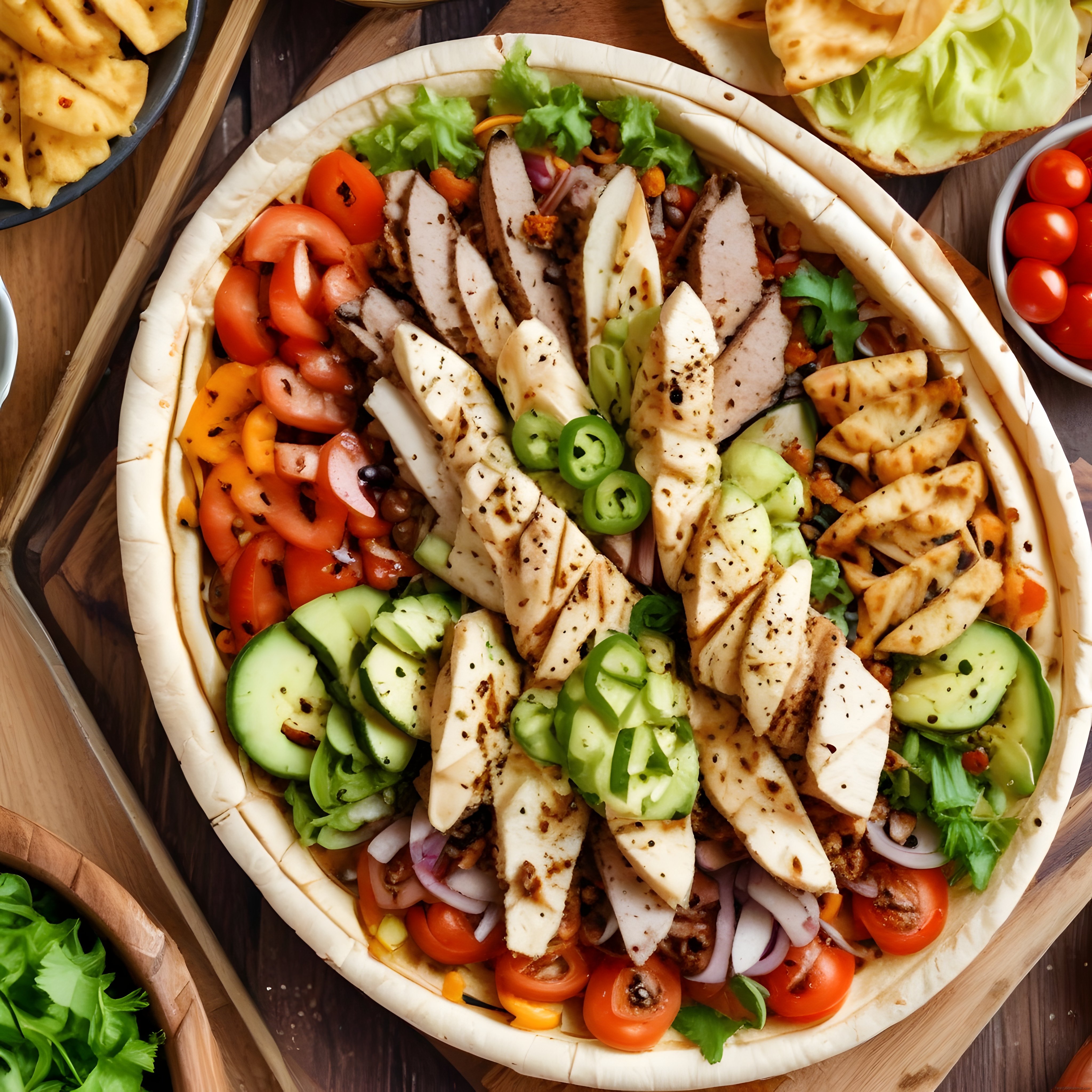 Tavuklu ve Taze Sebzeli Renkli Salata Kasesi: Sağlıklı ve Lezzetli Tarif