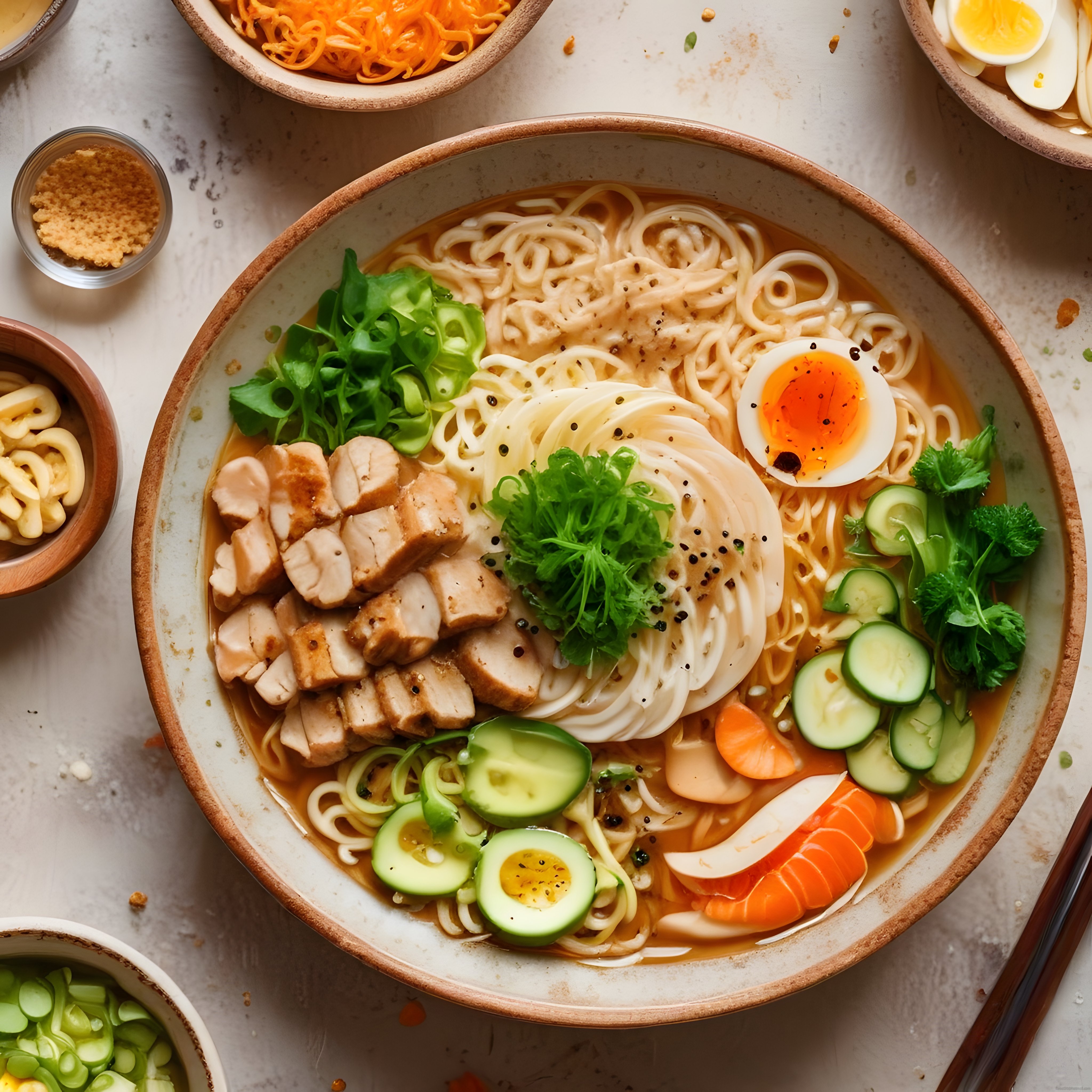 Tavuklu Ve Yumurtalı Geleneksel Ramen Kasesi: Sıcacık Asya Lezzeti