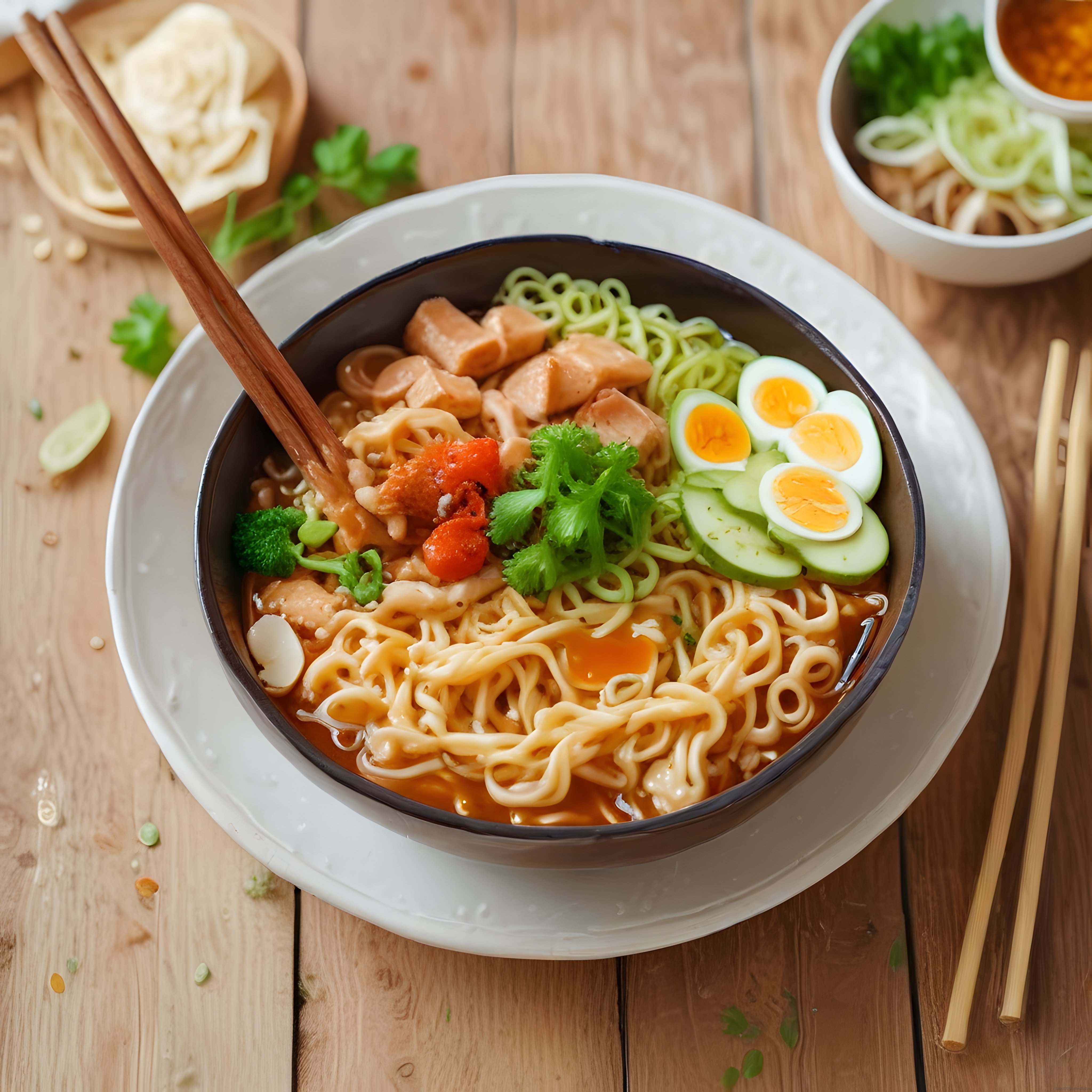 Tavuklu ve Yumurtalı Ramen Kasesi: Sıcacık Asya Mutfağı Lezzeti