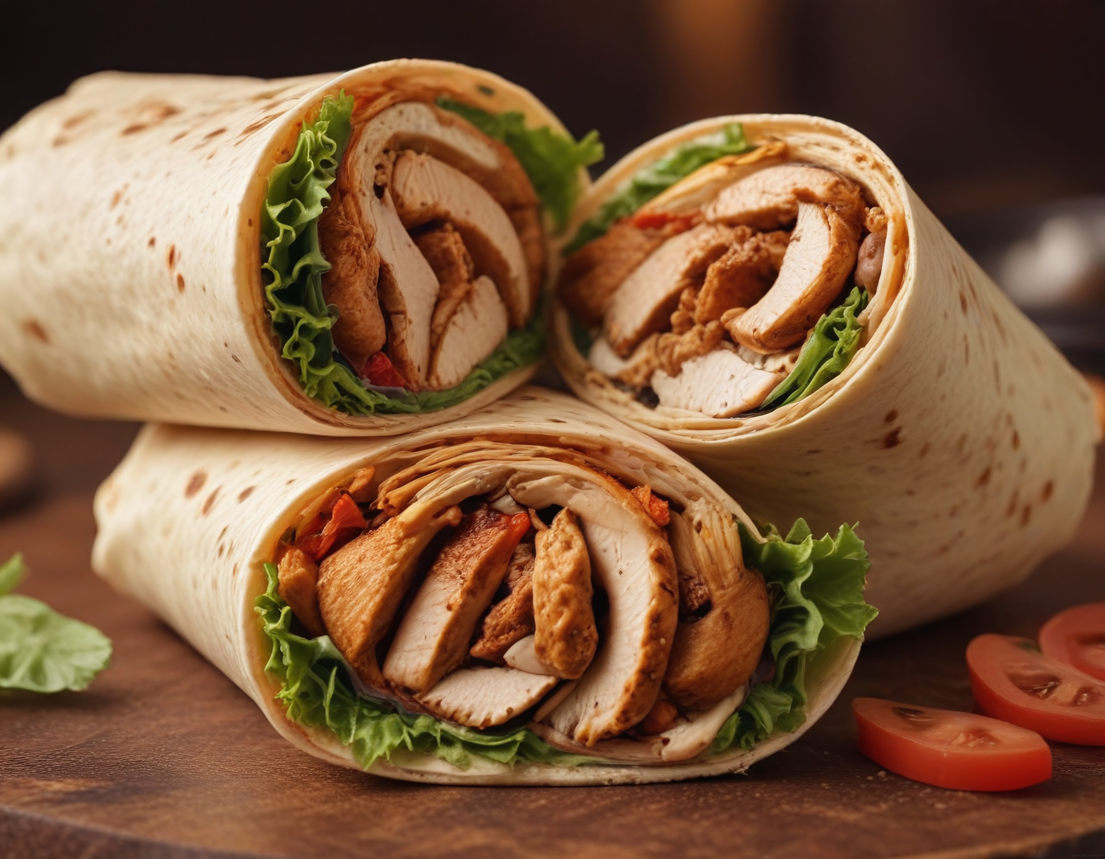 Tavuklu Wrap Tarifi: Lavaşta Izgara Tavuk, Marul ve Taze Sebzeler