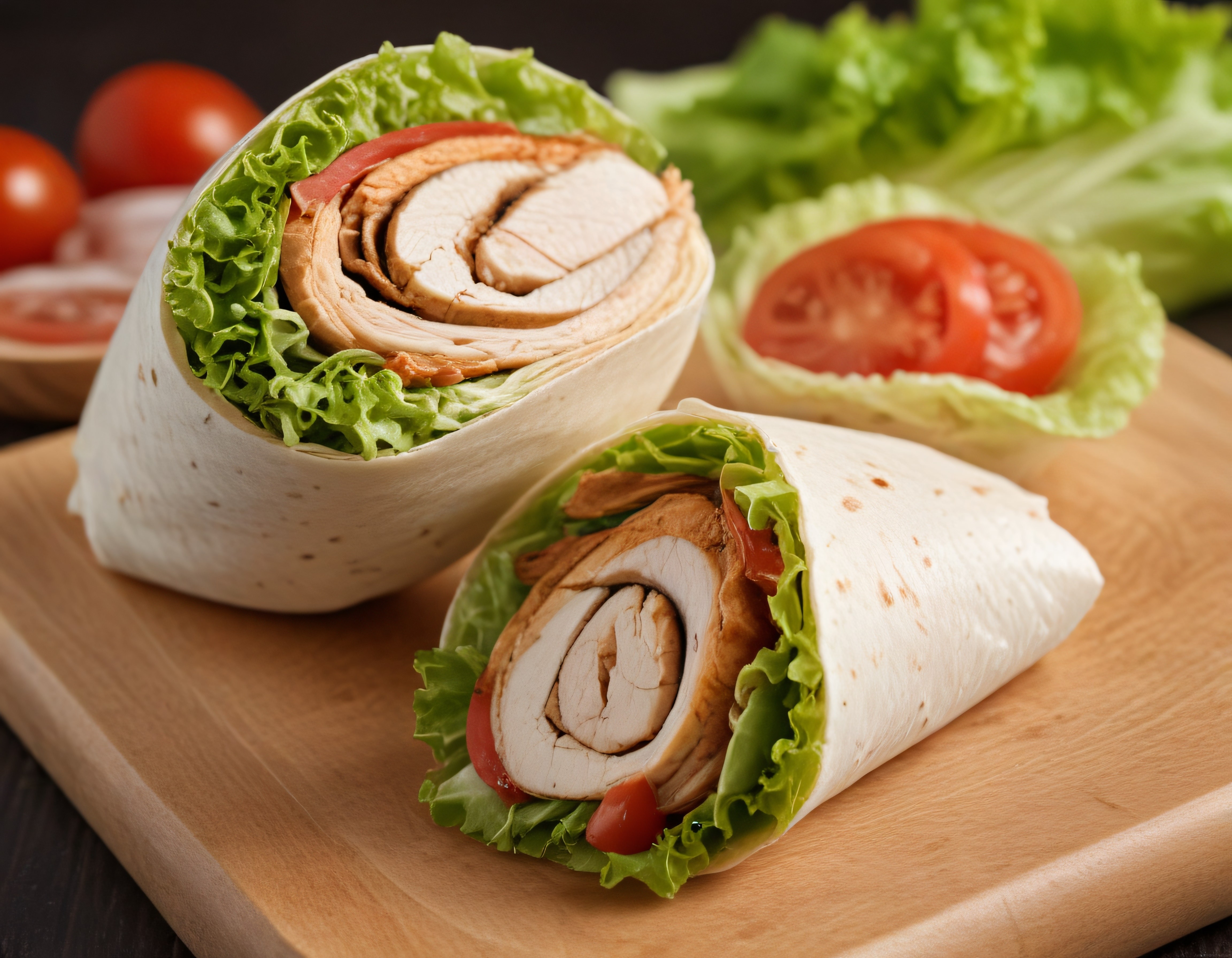 Tavuklu Wrap Tarifi: Taze Marul ve Domatesle Pratik Sağlıklı Öğün Fikri