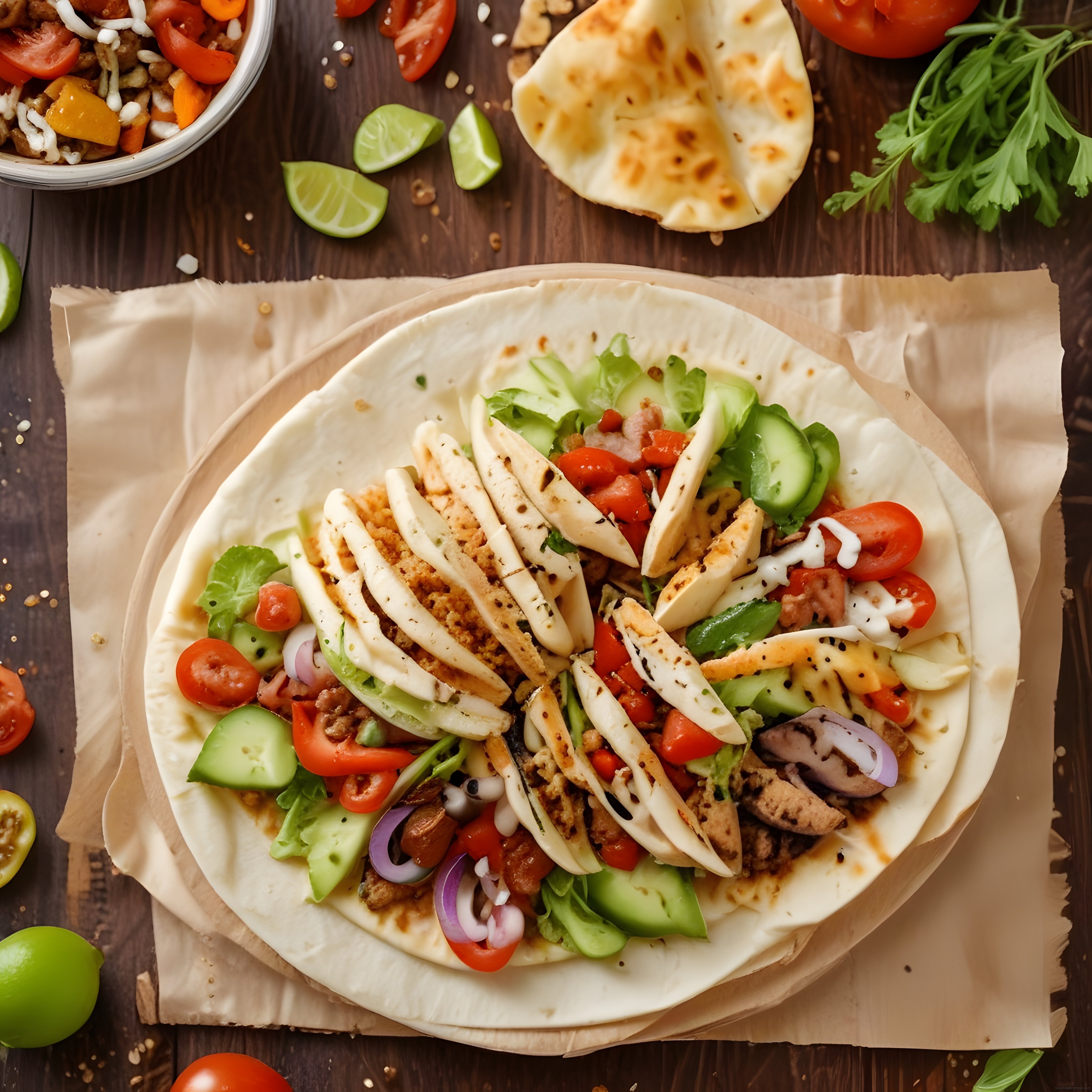 Tavuklu Wrap Tarifi: Taze Sebzeler ve Özel Sos ile Mükemmel Öğün