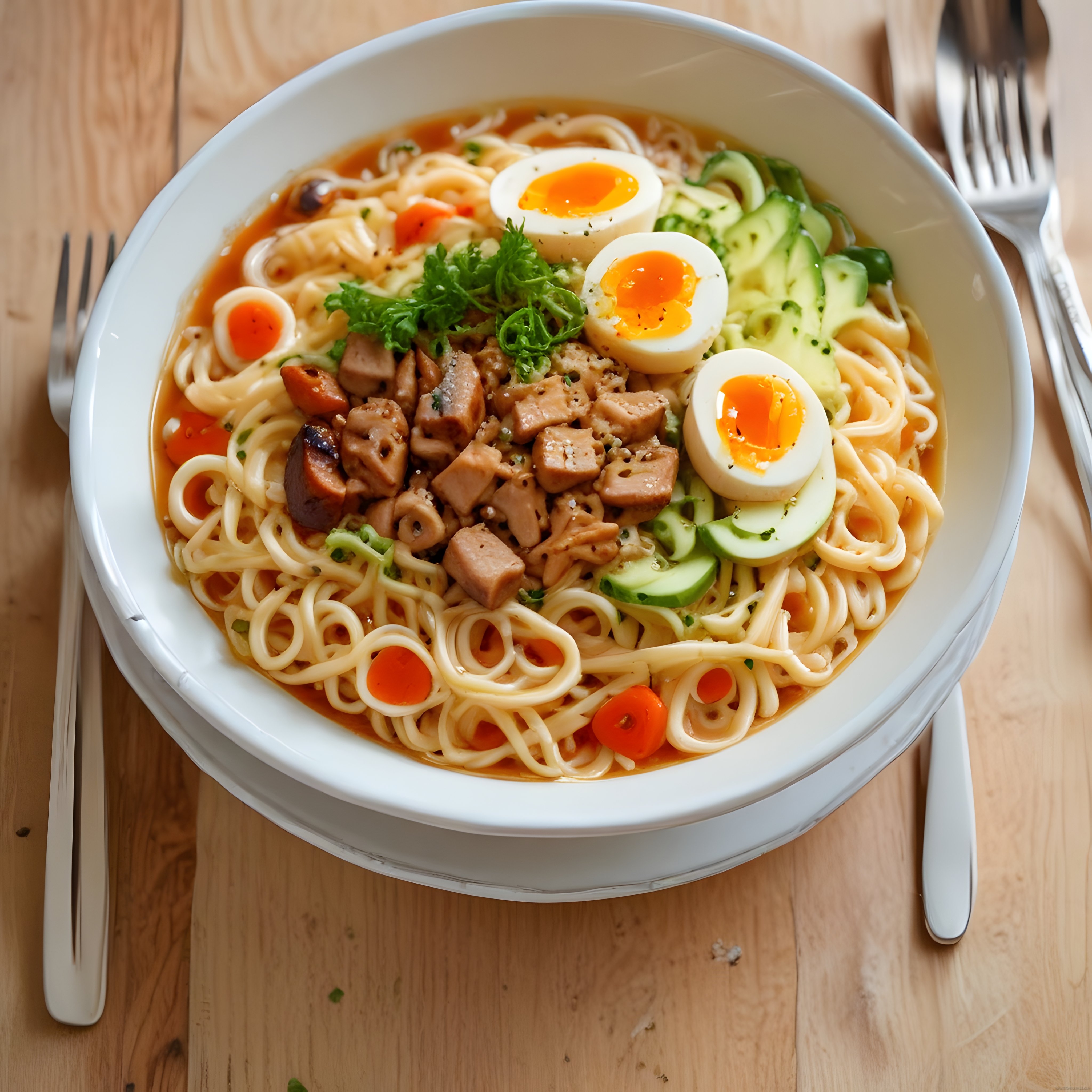 Tavuklu Yumurtalı Noodle Kasesi: Sıcacık ve Besleyici Asya Lezzeti