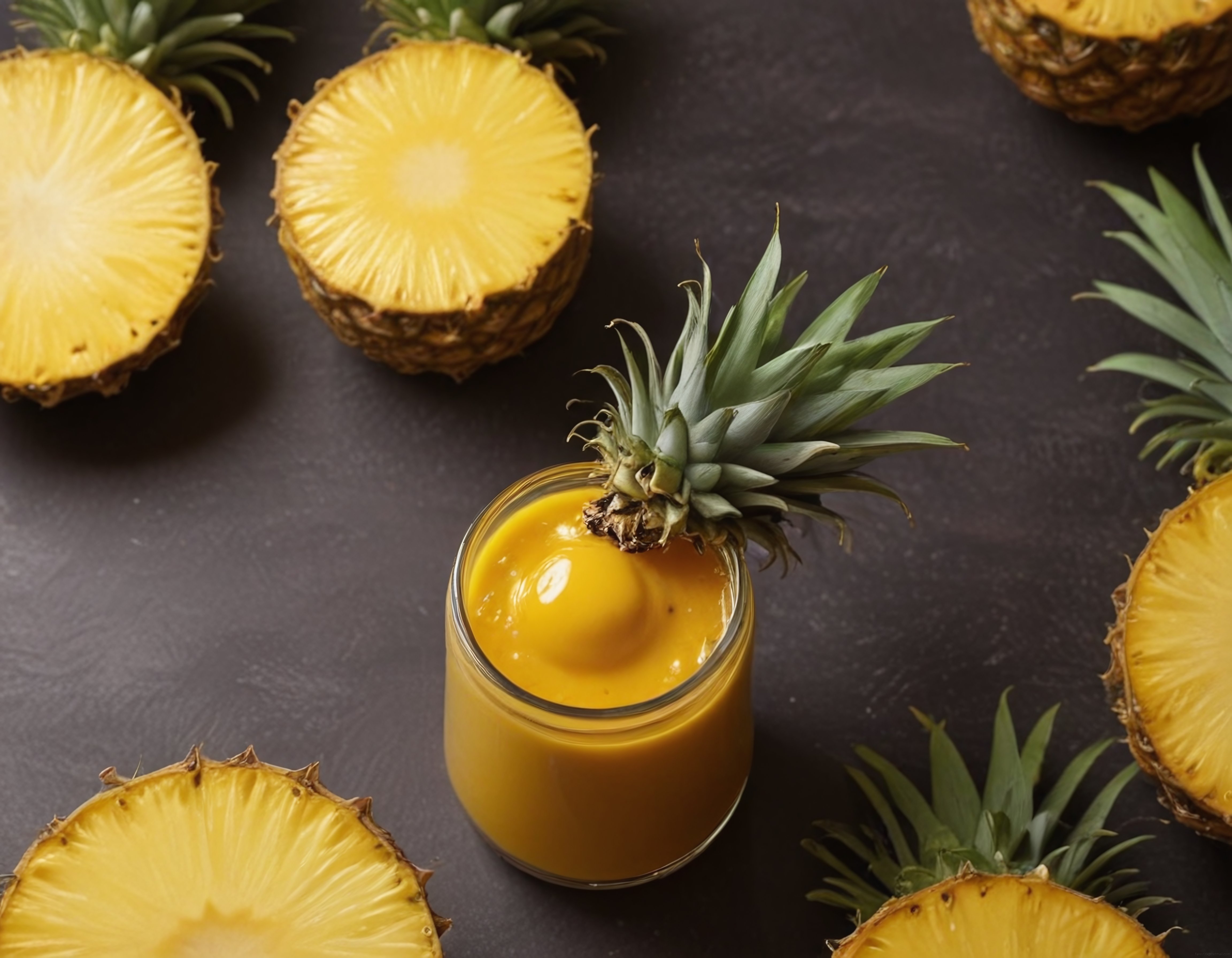 Taze Ananas Smoothie'si: Bardakta Egzotik Lezzet ve Doğal Tatlılık