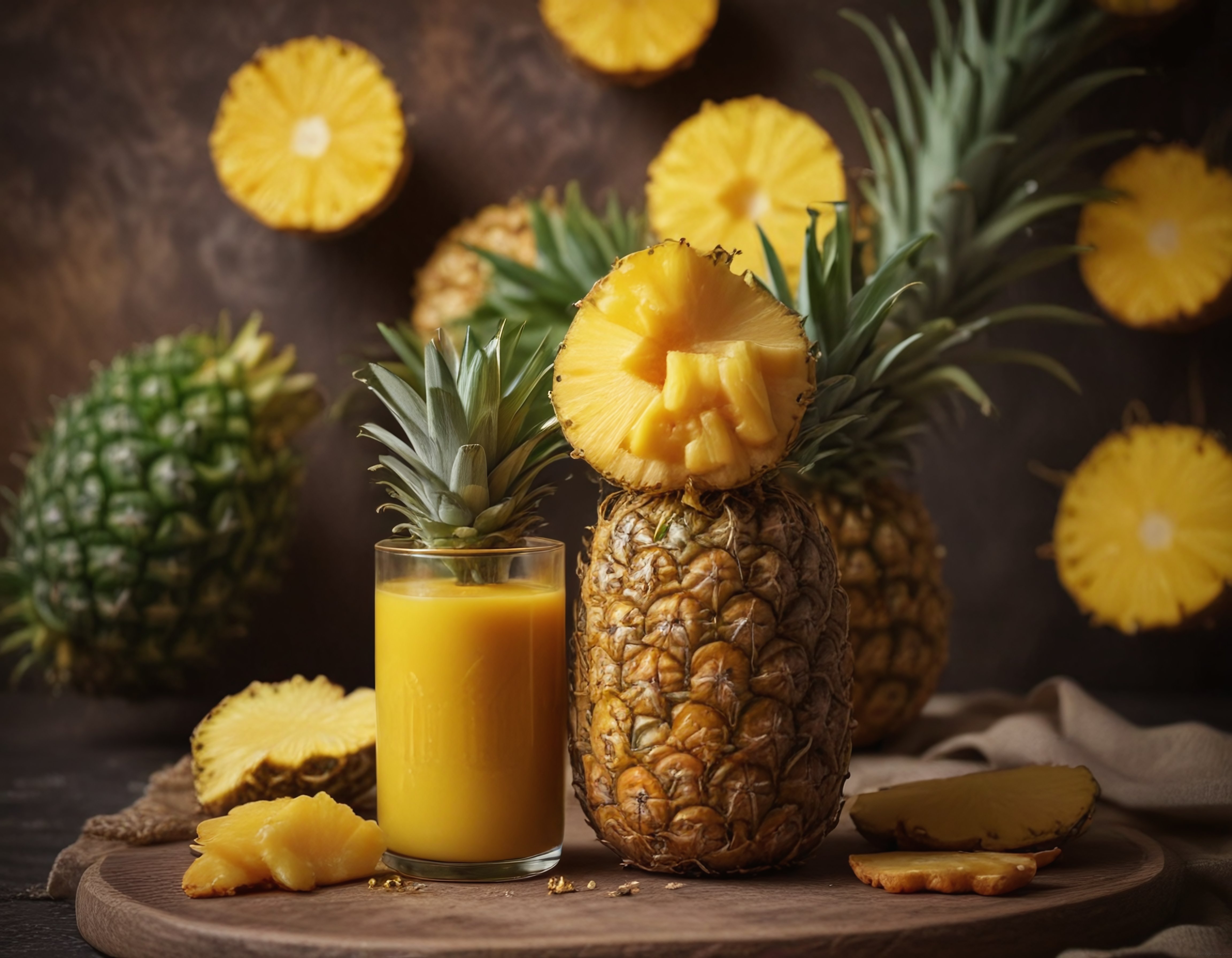 Taze Ananas Suyu ve Doğal Ananas ile Sağlıklı ve Ferahlatıcı İçecek