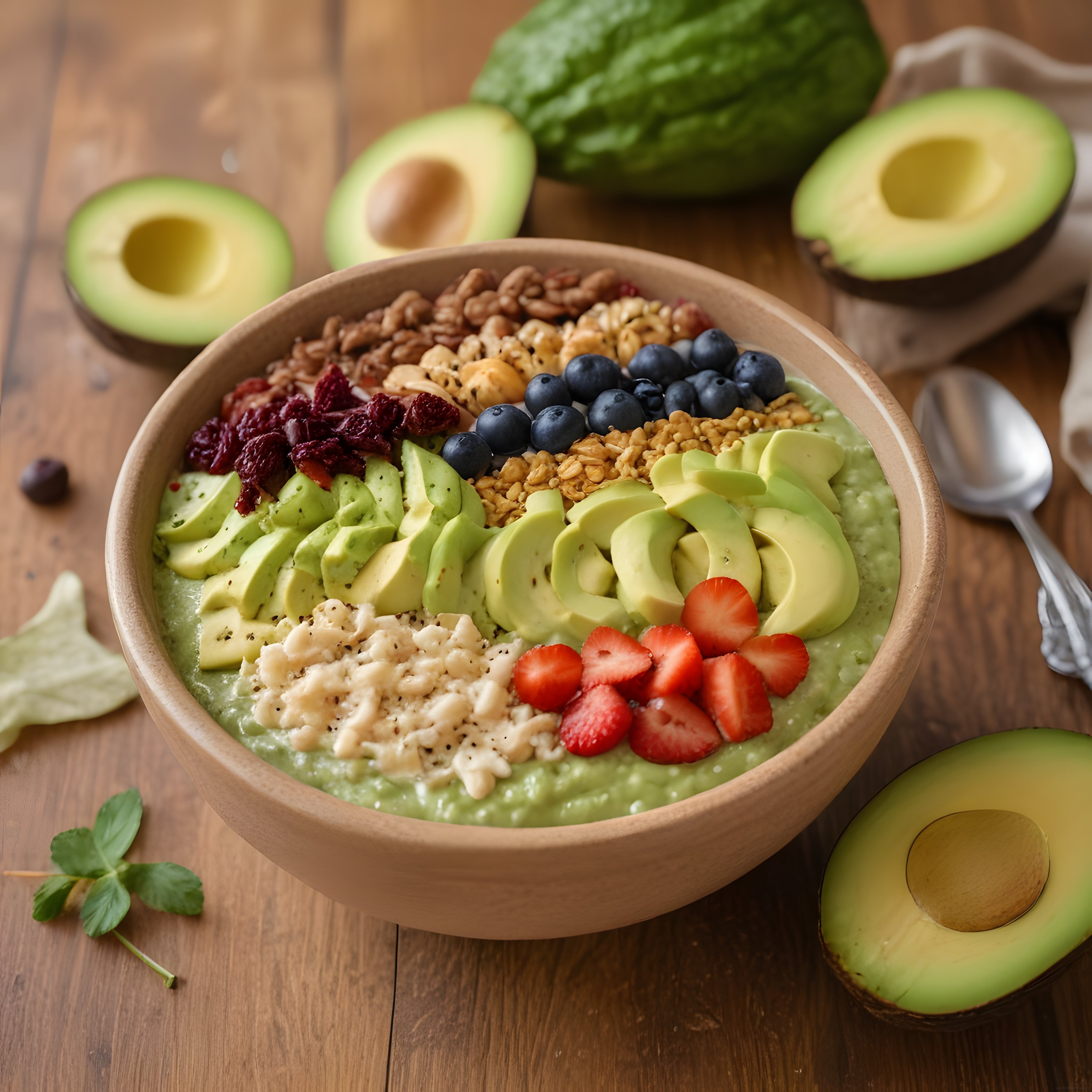 Taze Avokado ve Orman Meyveli Smoothie Bowl ile Sağlıklı Kahvaltı