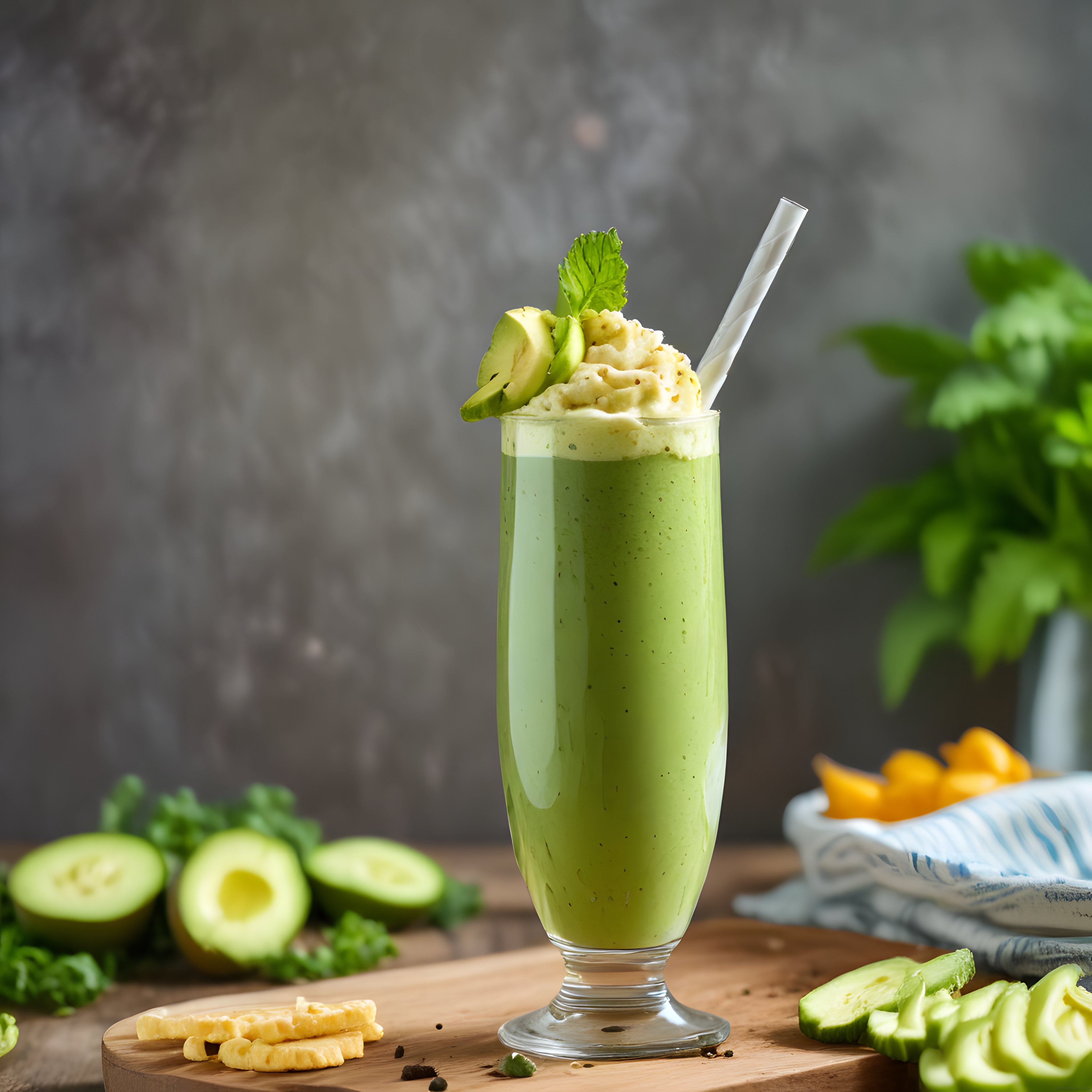Taze Avokado ve Salatalık ile Hazırlanan Kremalı Yeşil Smoothie Tarifi