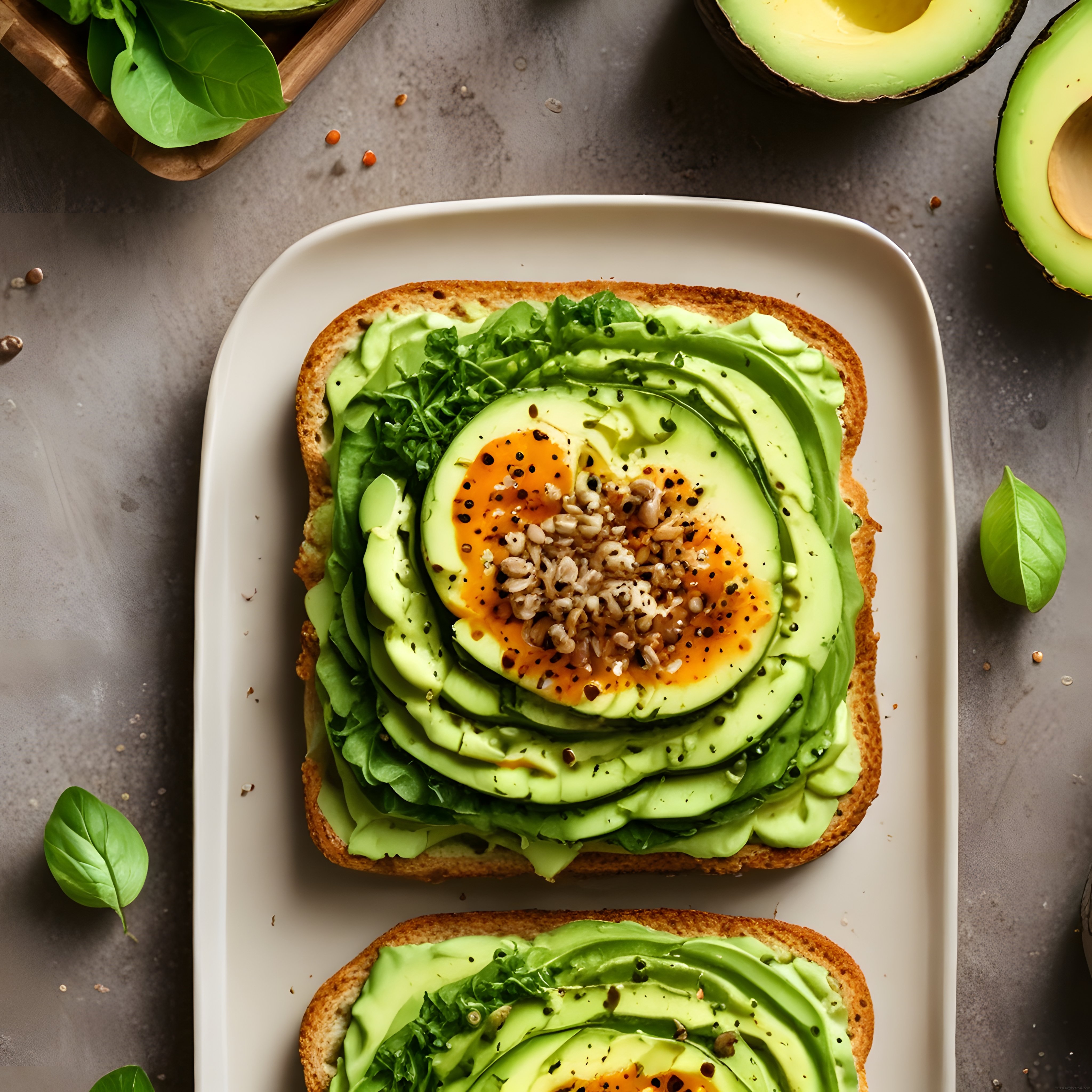 Taze Avokado ve Yumurtalı Ekmek Üstü: Sağlıklı Kahvaltı Tabağı