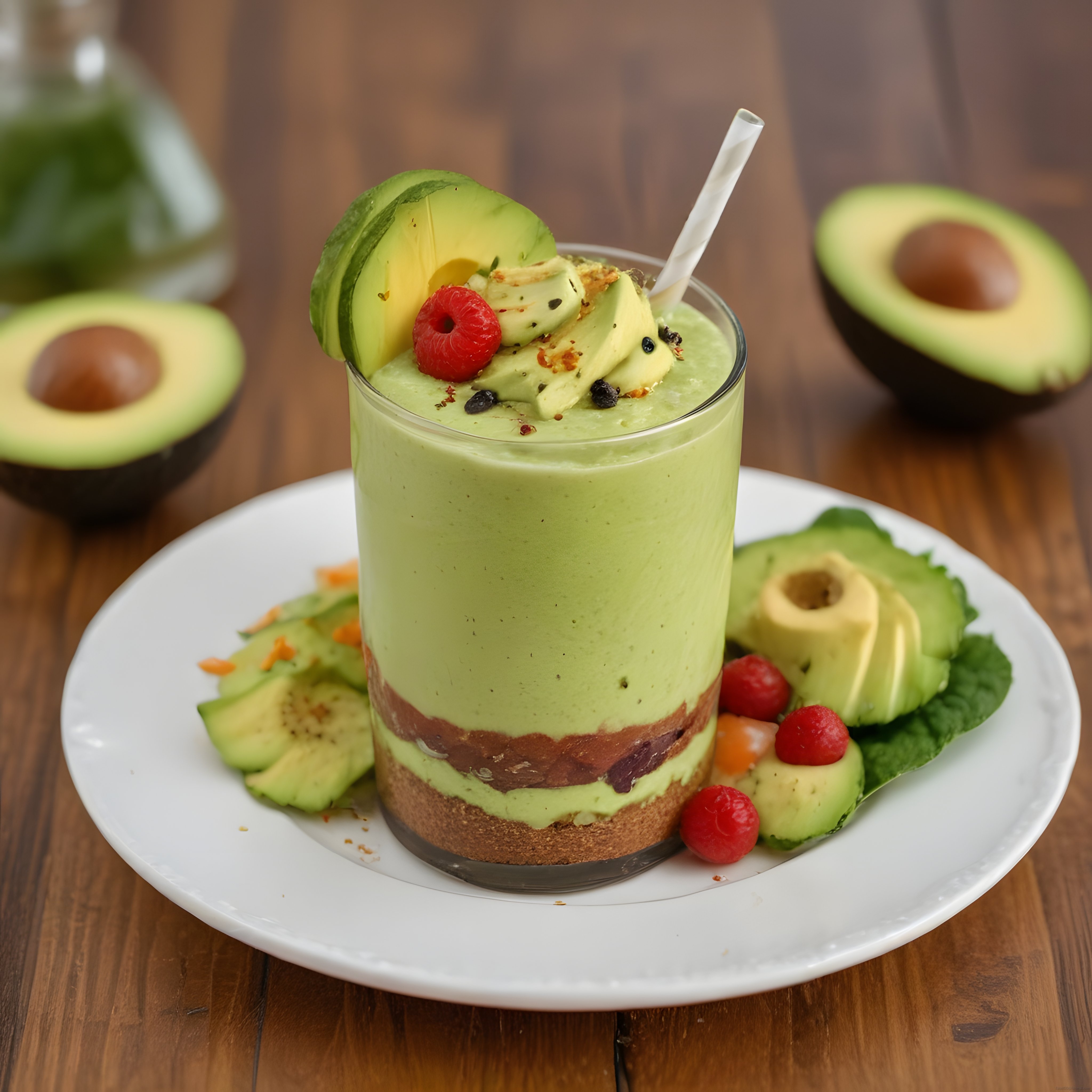 Taze Avokadolu Katmanlı Smoothie: Besleyici Kahvaltılık İçecek Tarifi
