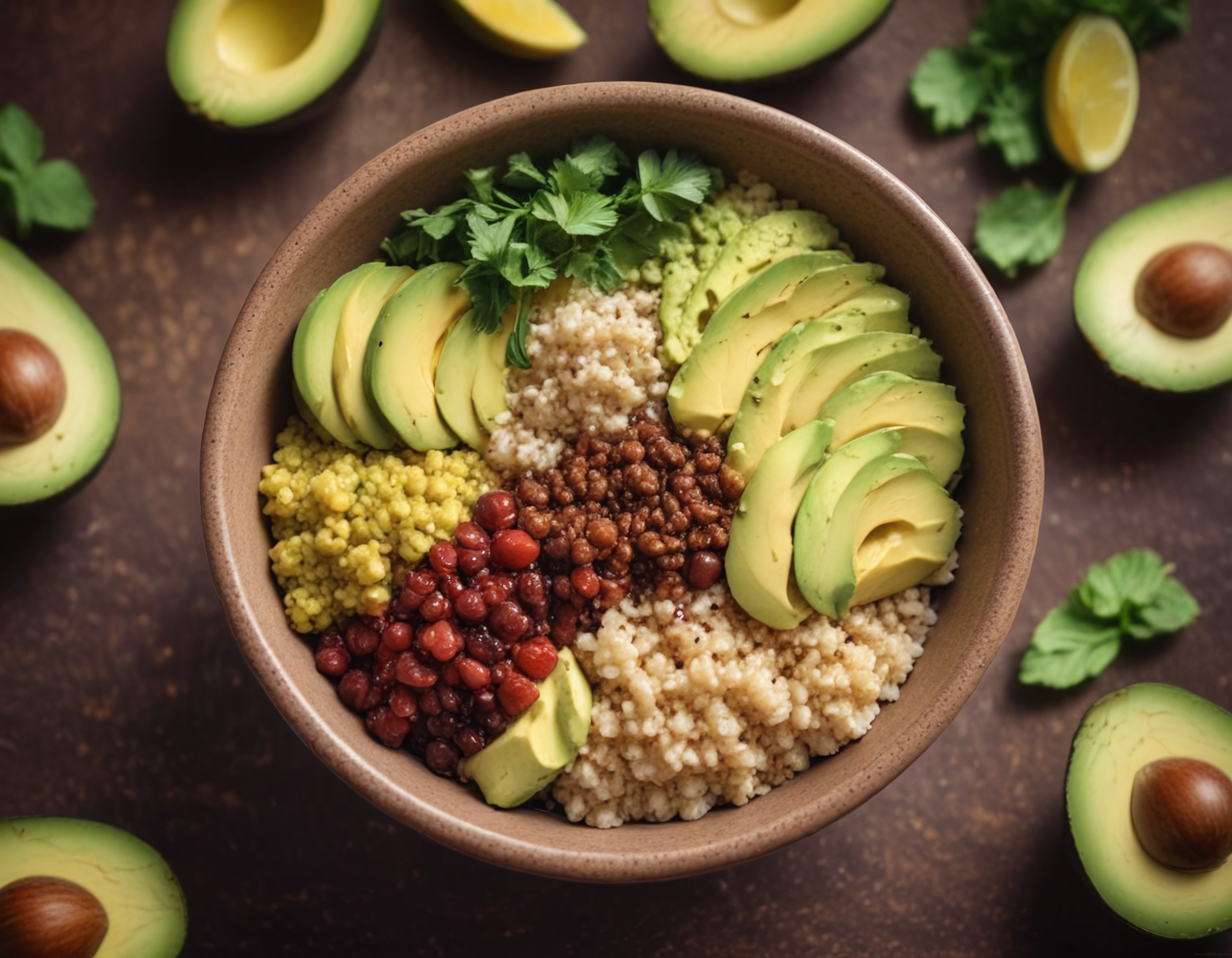 Taze Avokadolu Kinoa Kasesi: Besleyici ve Renkli Vegan Bowl Tarifi