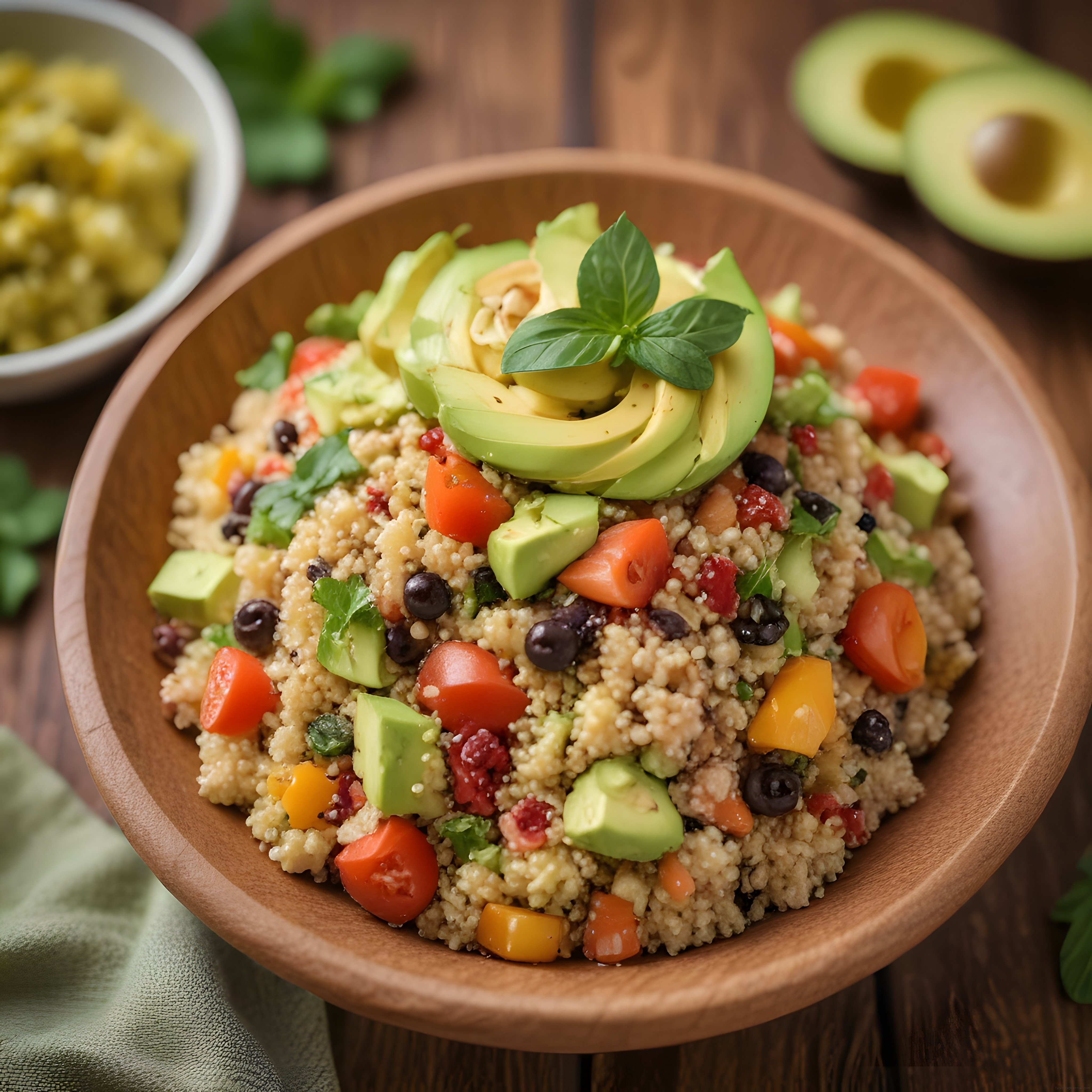 Taze Avokadolu Kinoa Kasesi: Sağlıklı ve Besleyici Vegan Salata Tarifi