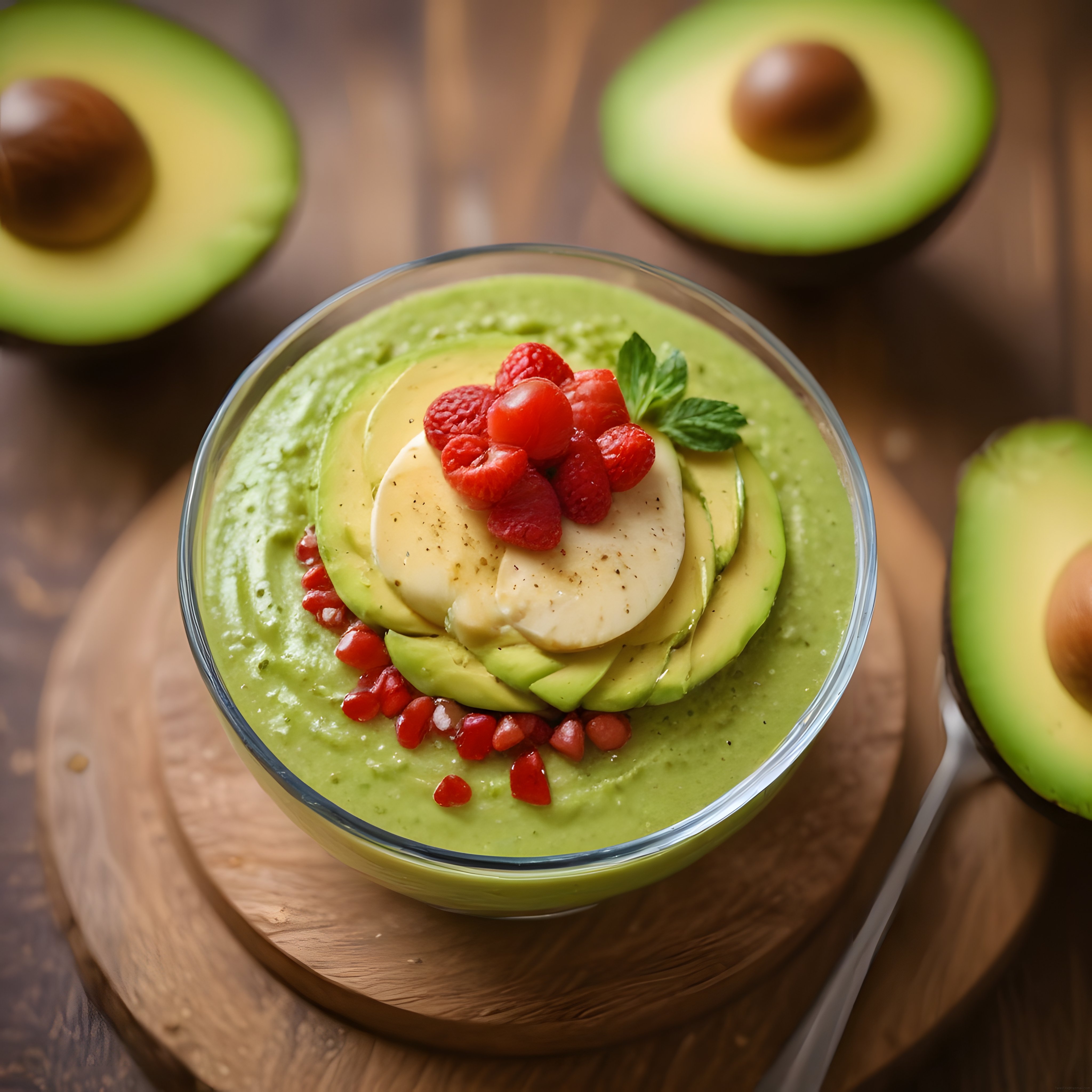 Taze Avokadolu Narlı ve Muzlu Sağlıklı Smoothie Bowl Tarifi