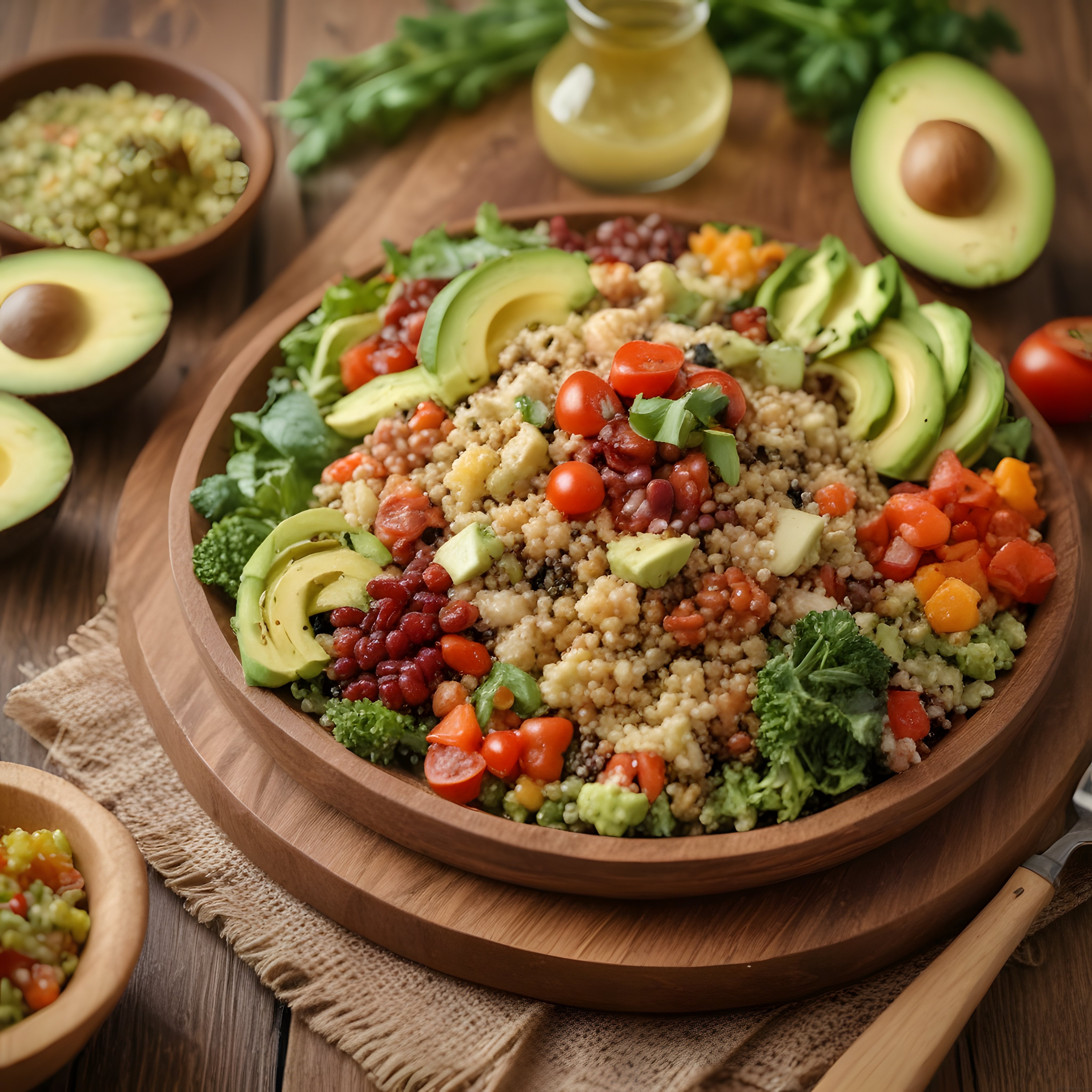 Taze Avokadolu ve Domatesli Kinoa Salatası: Besleyici Vegan Kase Tarifi