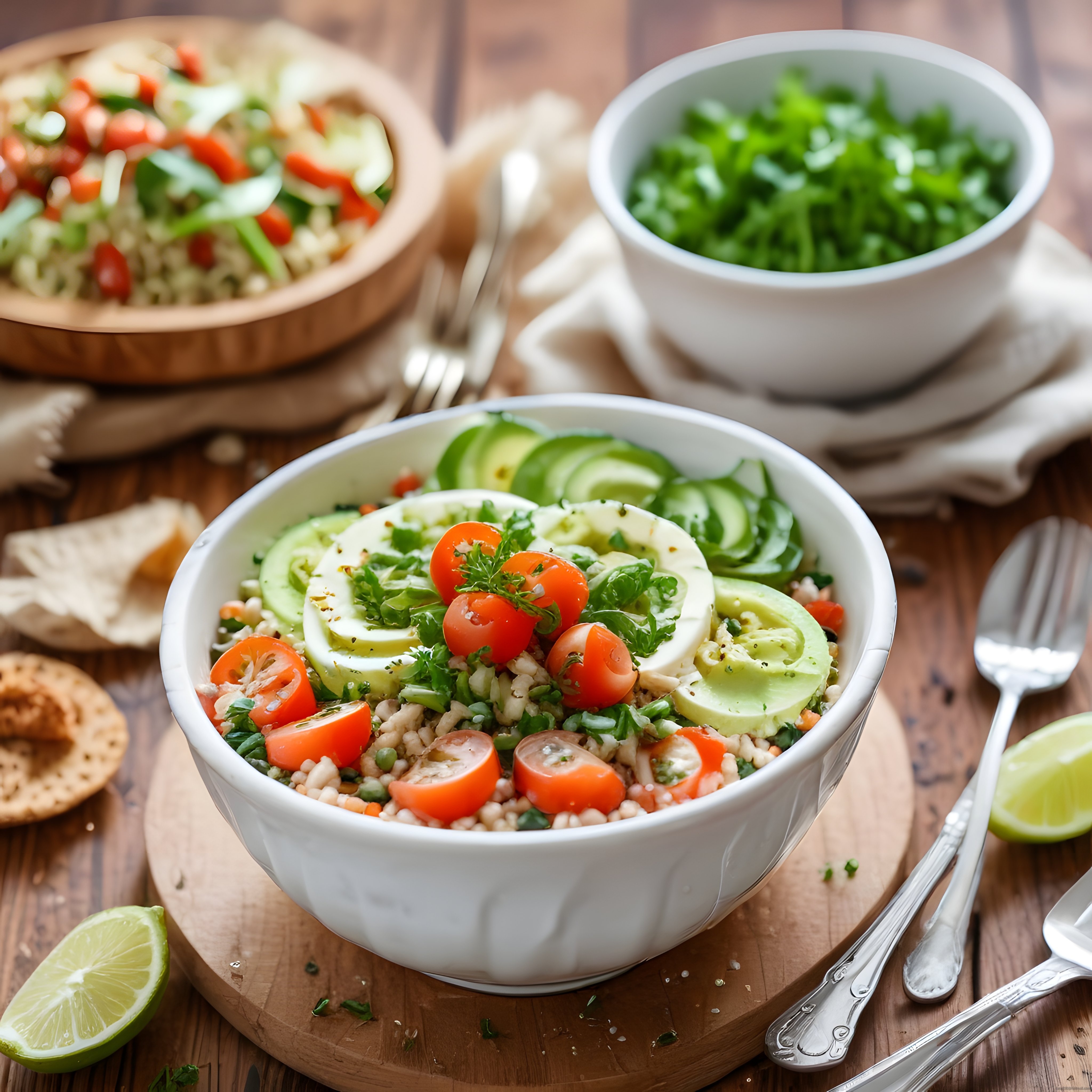 Taze Avokadolu Yumurtalı Bulgur Salatası: Sağlıklı ve Besleyici Kase Tarifi